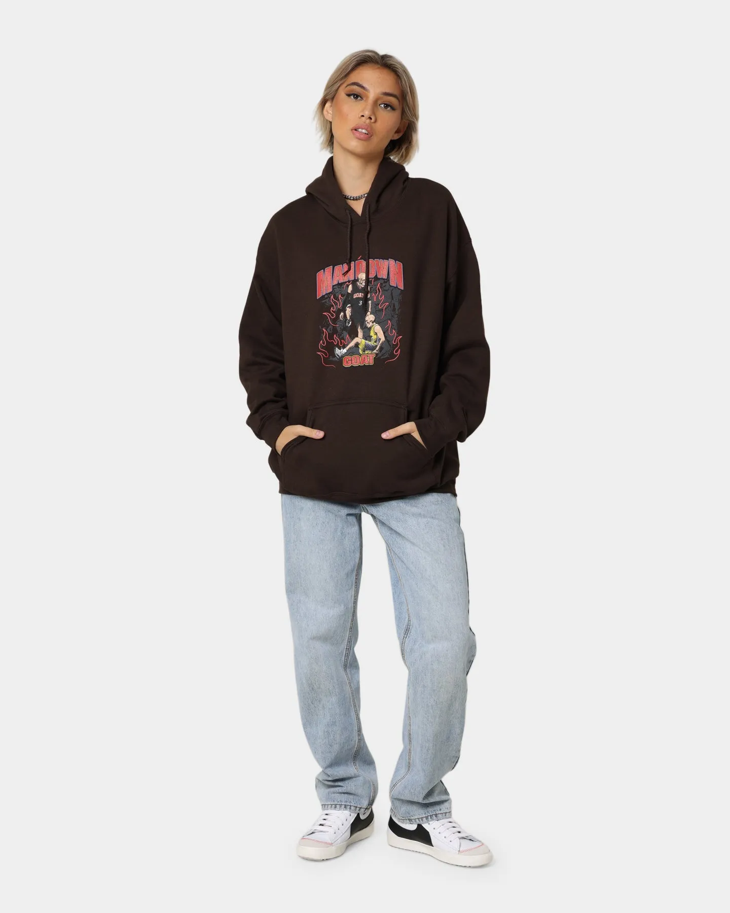 Goat Crew Man Down Hoodie Brown