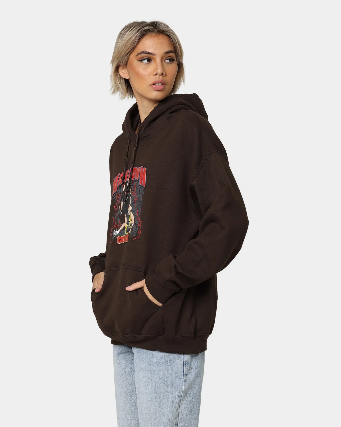 Goat Crew Man Down Hoodie Brown