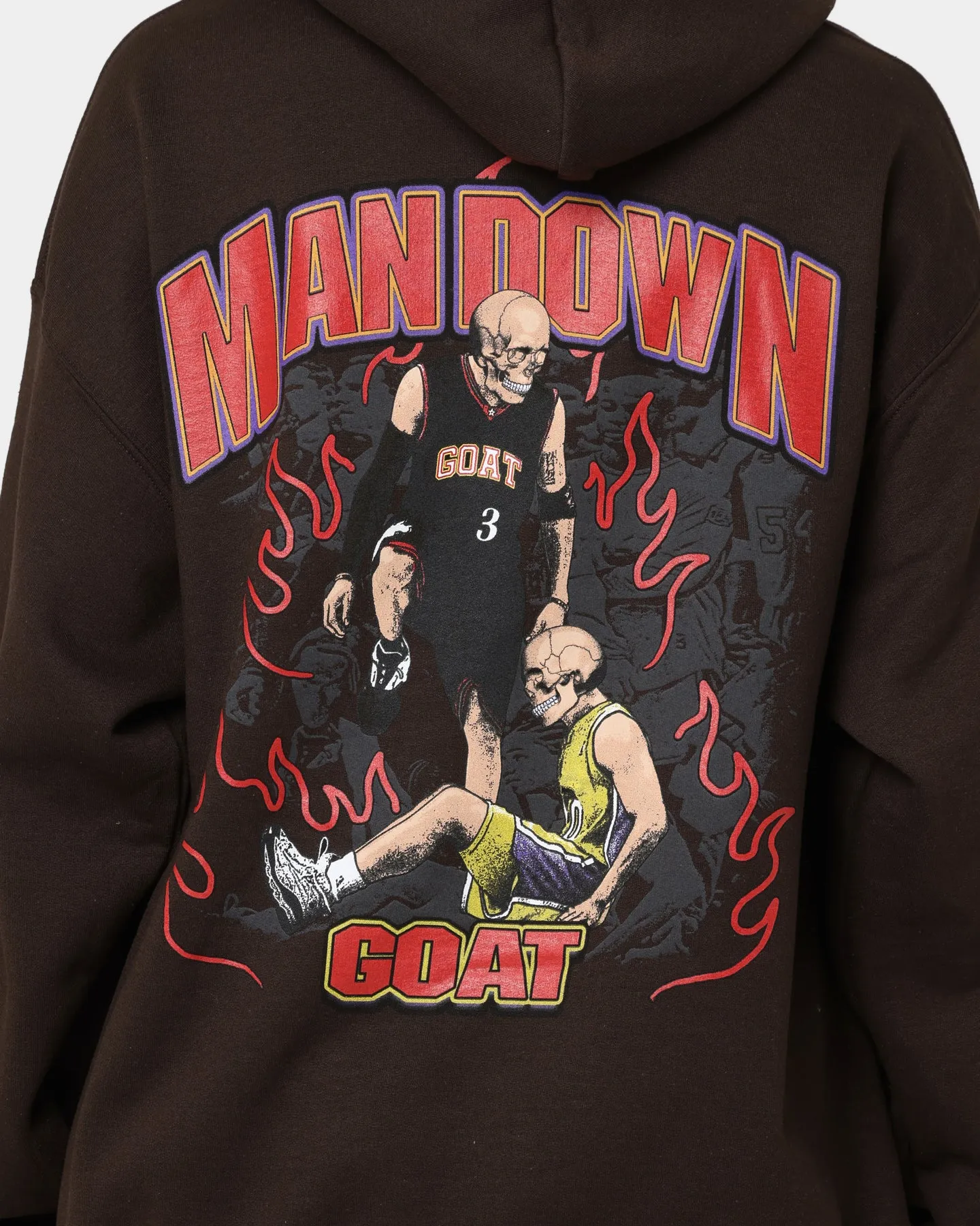 Goat Crew Man Down Hoodie Brown