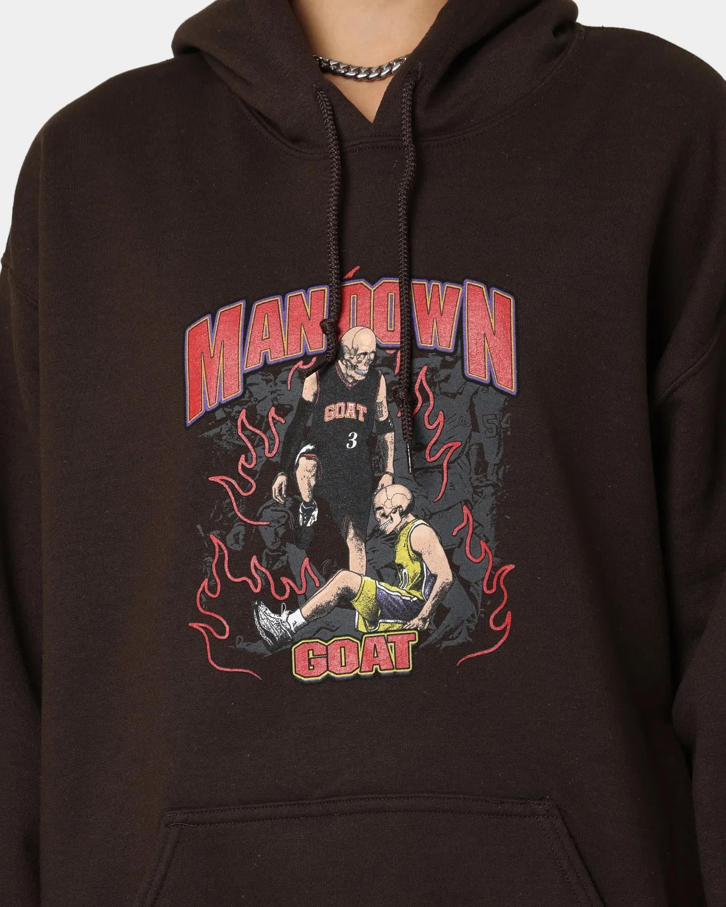 Goat Crew Man Down Hoodie Brown