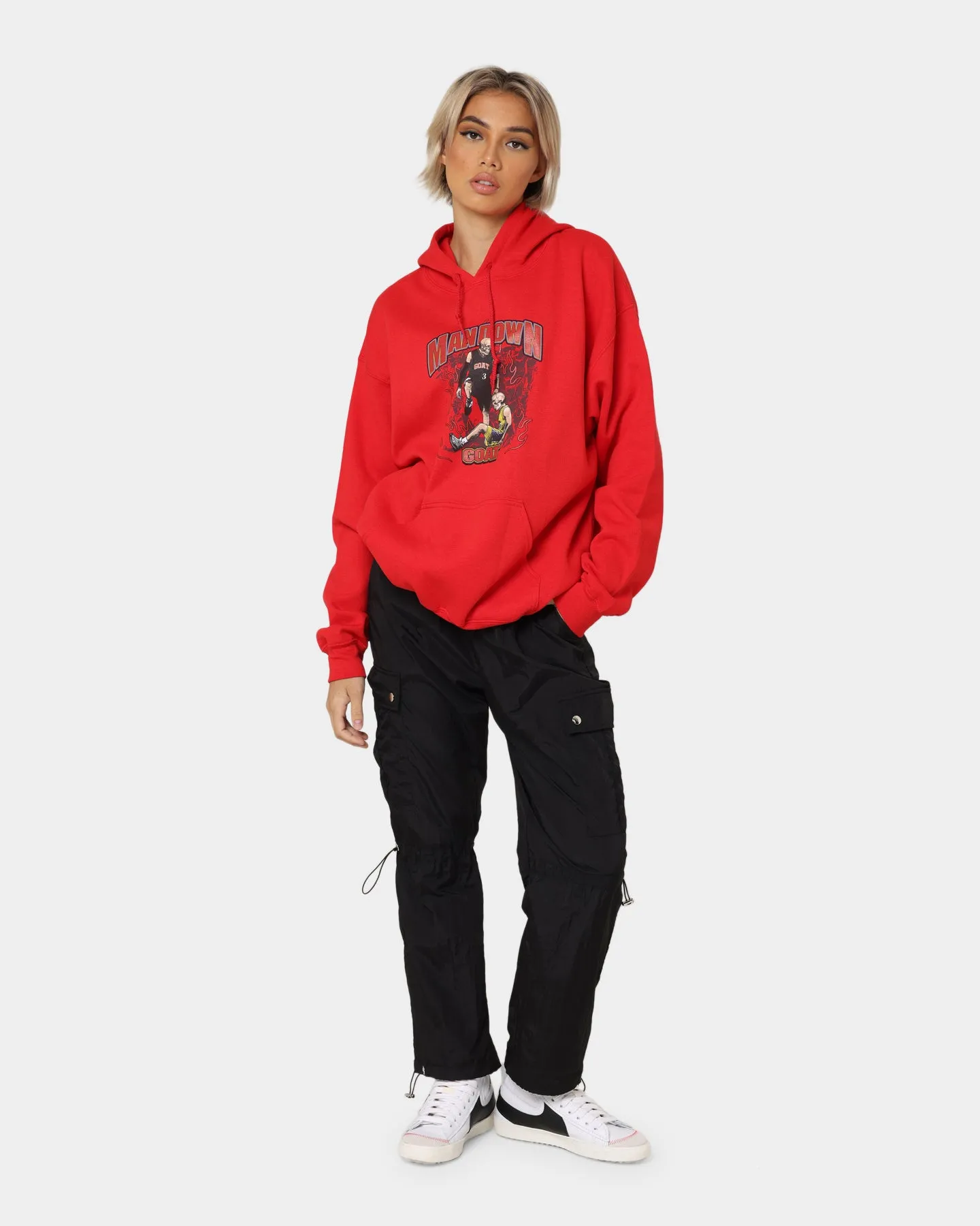 Goat Crew Man Down Hoodie Red