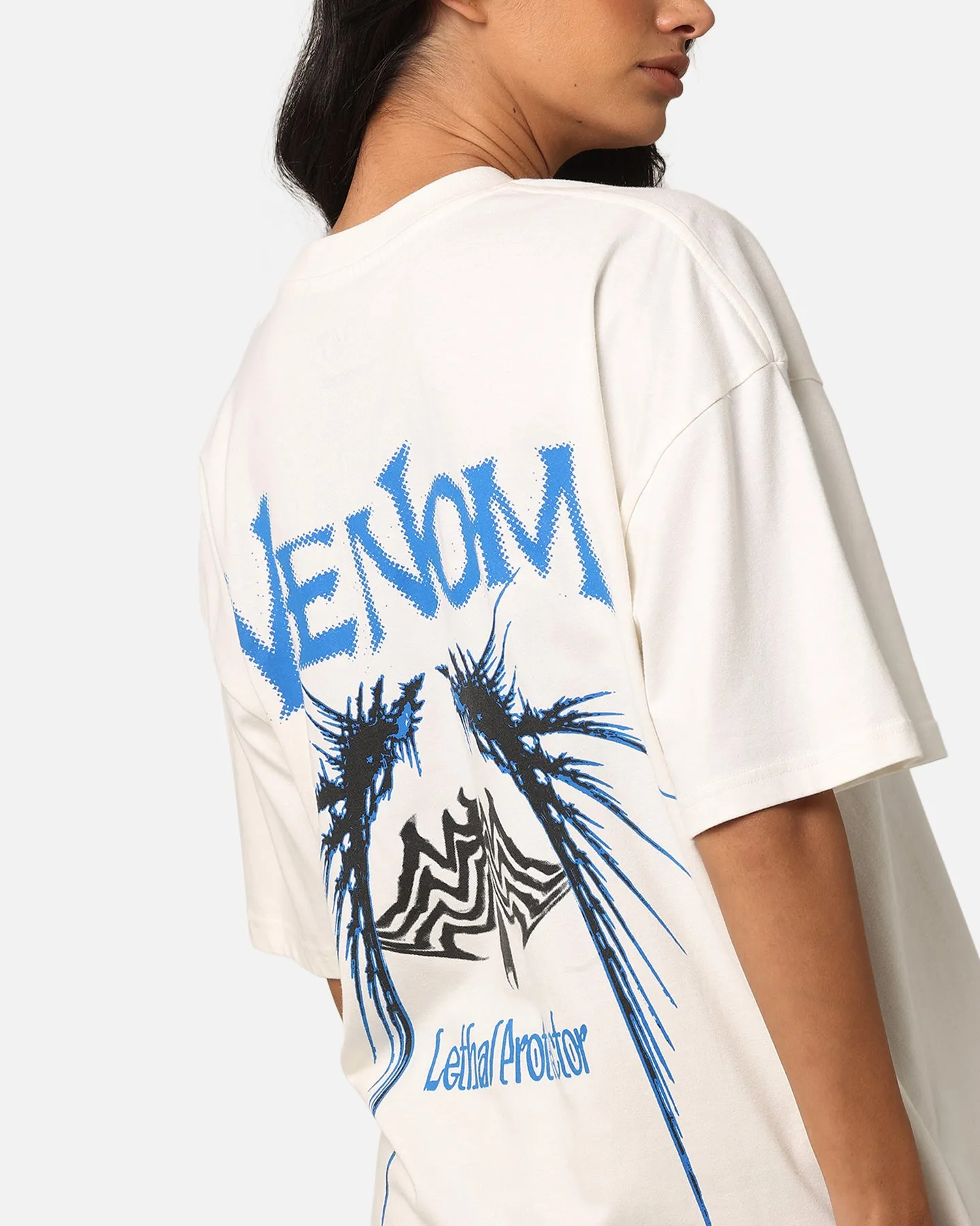 Goat Crew Marvel Spider-Man Y2K Venom T-Shirt Off White