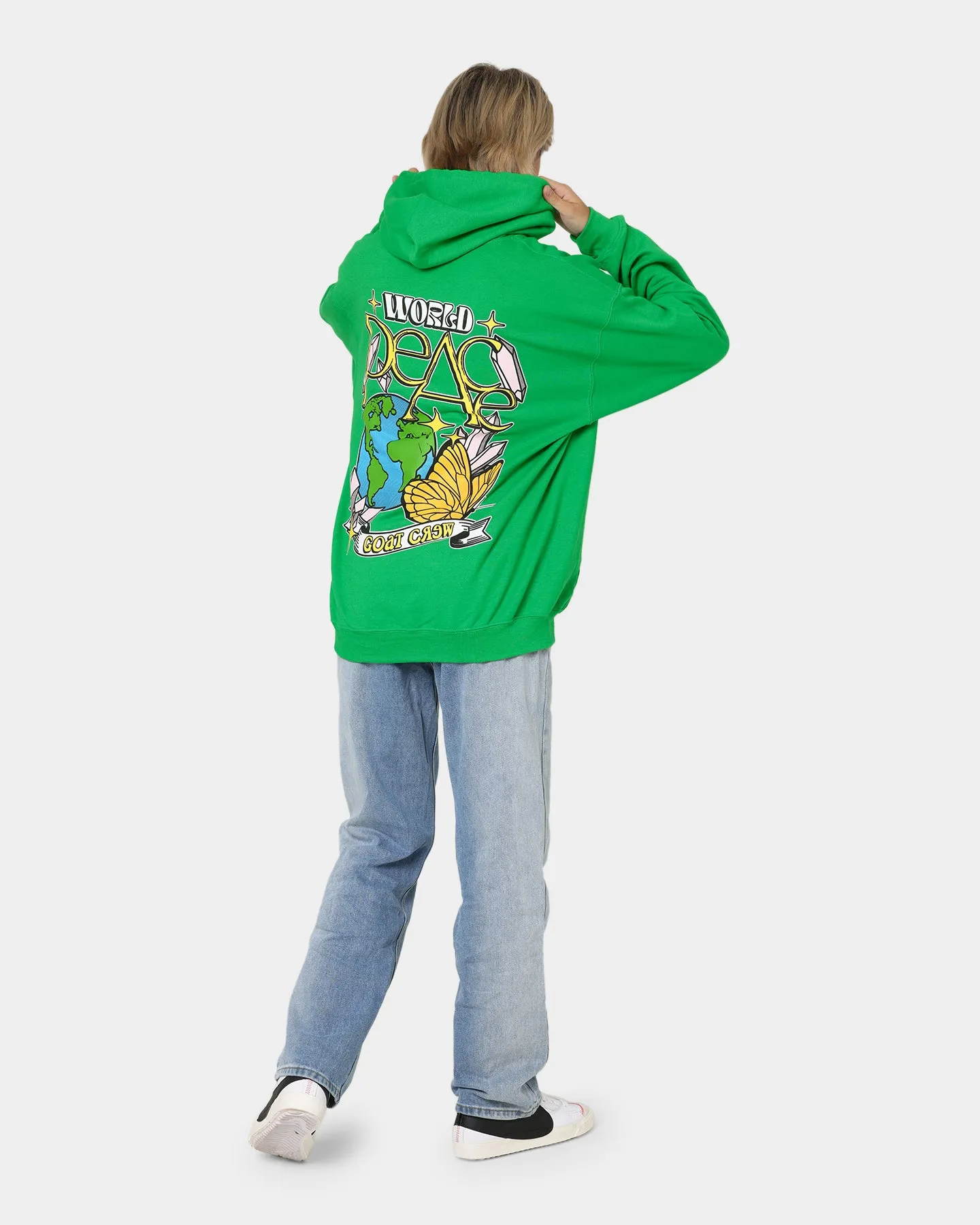 Goat Crew World Peace Hoodie Green