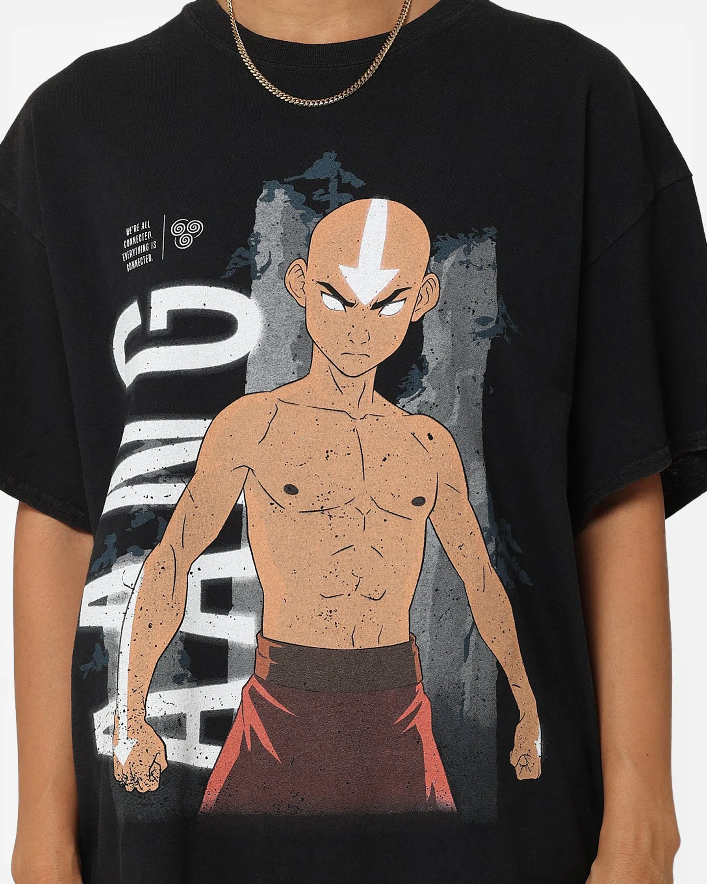 Goat Crew X Avatar: The Last Airbender Aang Vintage T-Shirt Black Wash