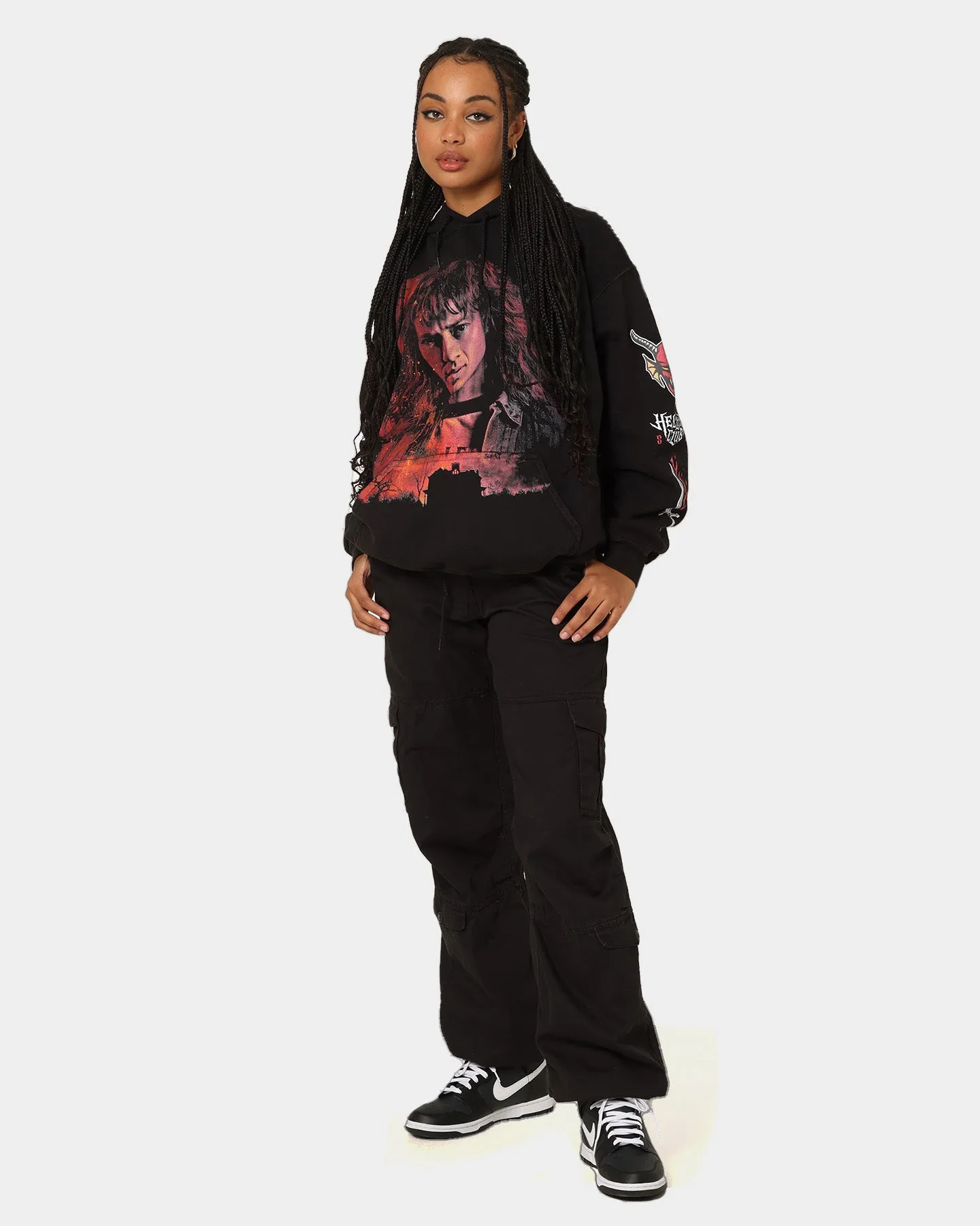 Goat Crew X Stranger Things Eddie Vintage Hoodie Black Wash
