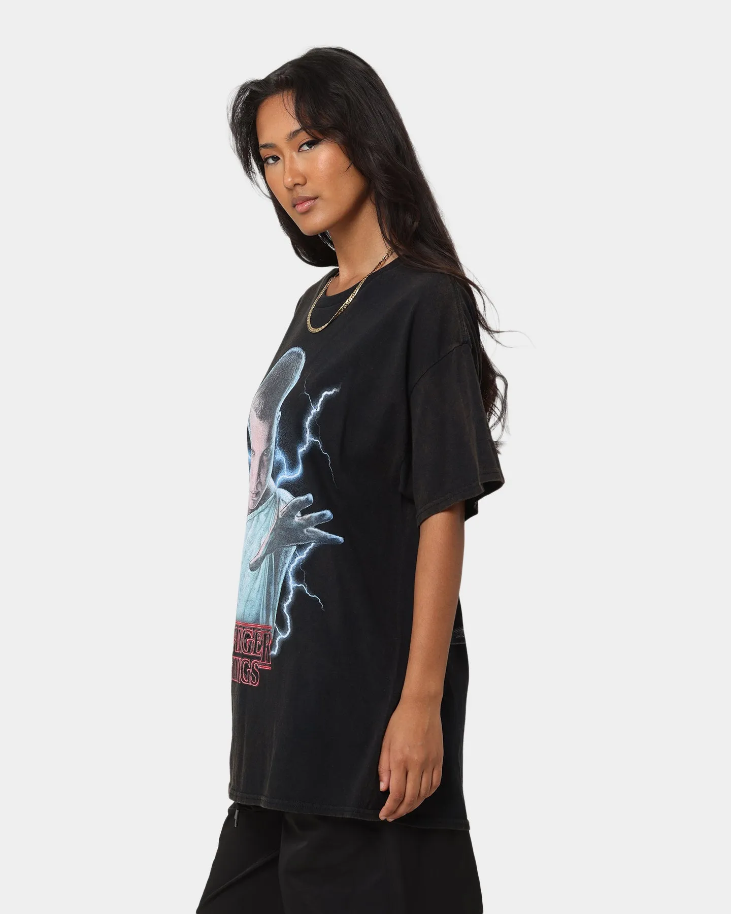 Goat Crew X Stranger Things Eleven Premium Vintage T-Shirt Black Wash