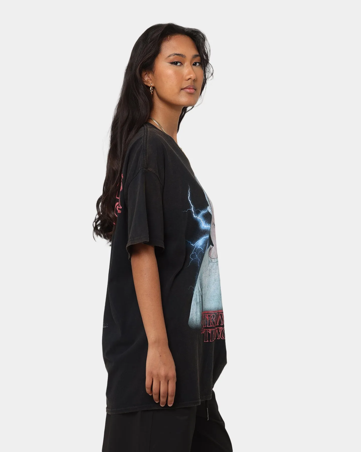Goat Crew X Stranger Things Eleven Premium Vintage T-Shirt Black Wash