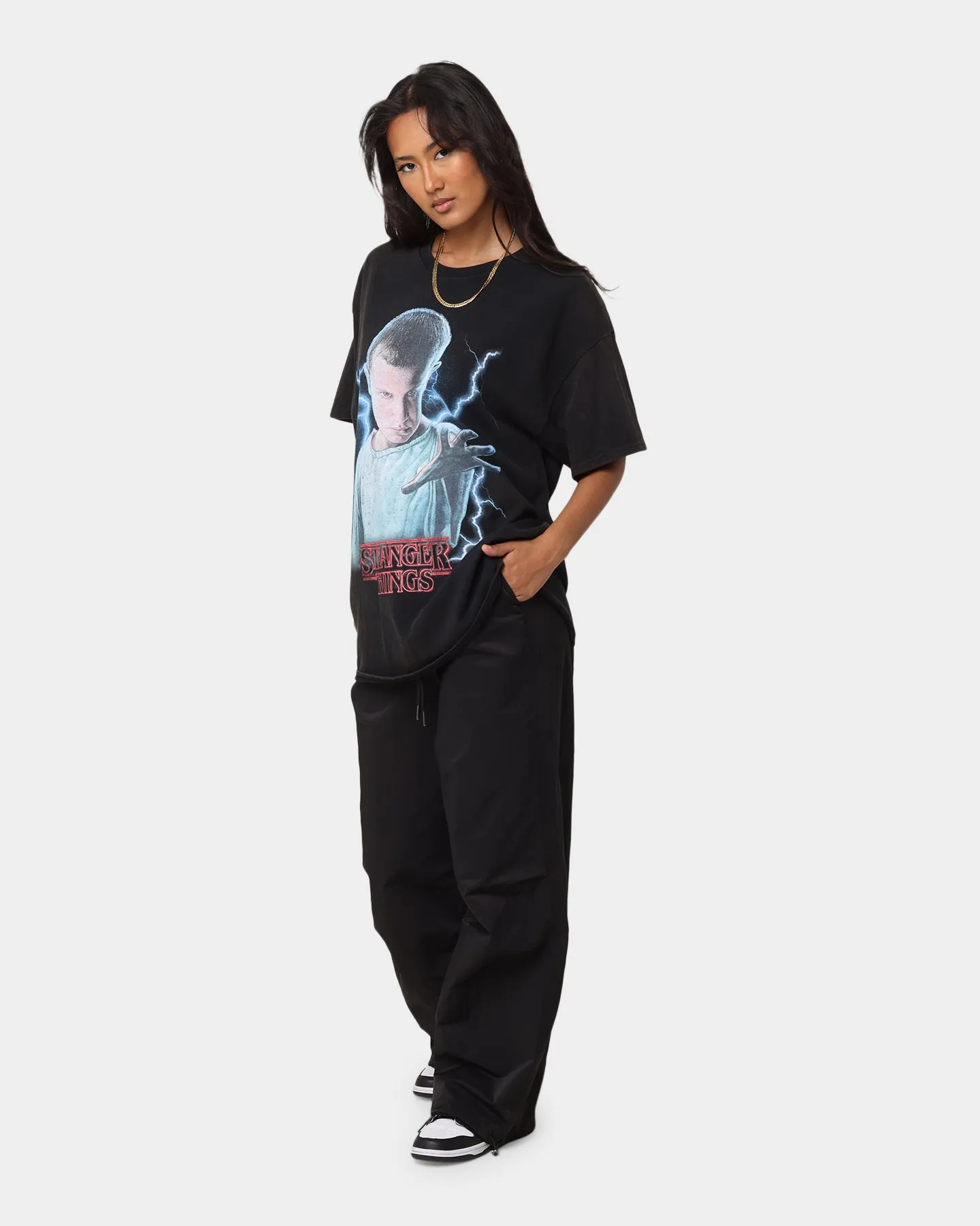 Goat Crew X Stranger Things Eleven Premium Vintage T-Shirt Black Wash