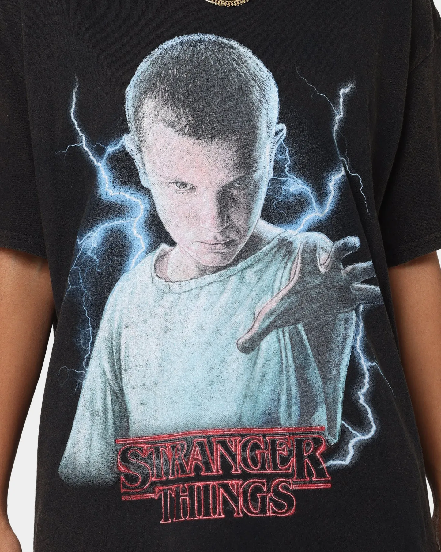 Goat Crew X Stranger Things Eleven Premium Vintage T-Shirt Black Wash