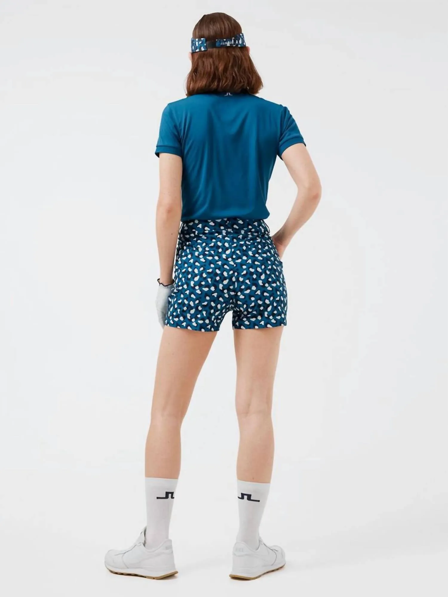Gwen Printed Golf Short In Moroccan Blue Animal