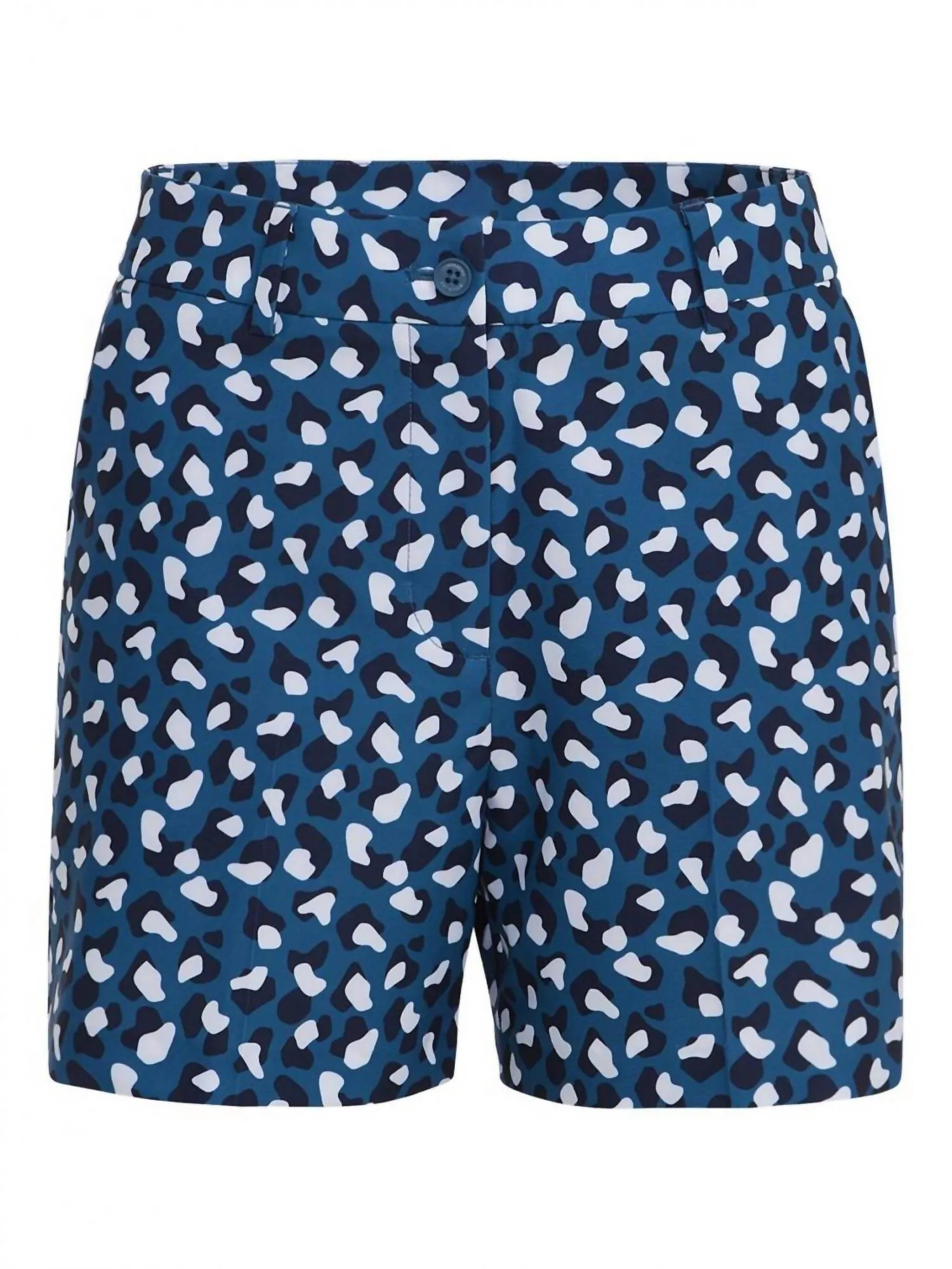 Gwen Printed Golf Short In Moroccan Blue Animal