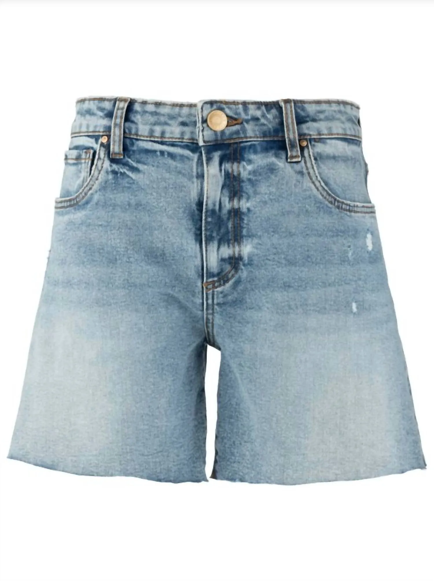 Hailey Hr Shorts W/ Raw Hem In Focus