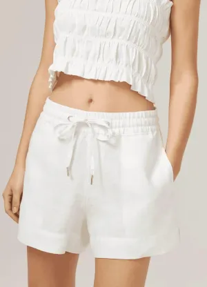 Iris Linen Short In White