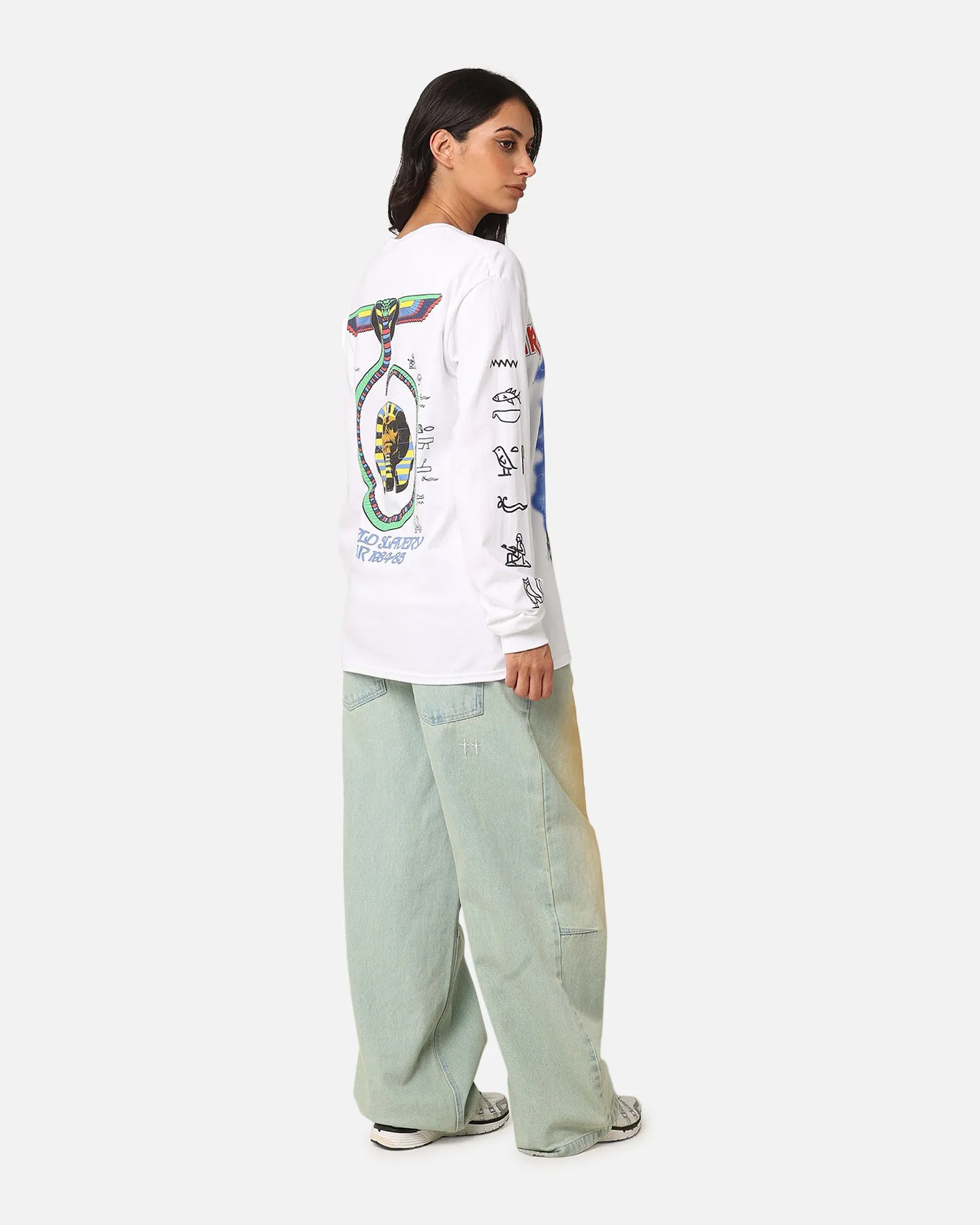 Iron Maiden World Slavery Tour Long Sleeve T-Shirt White
