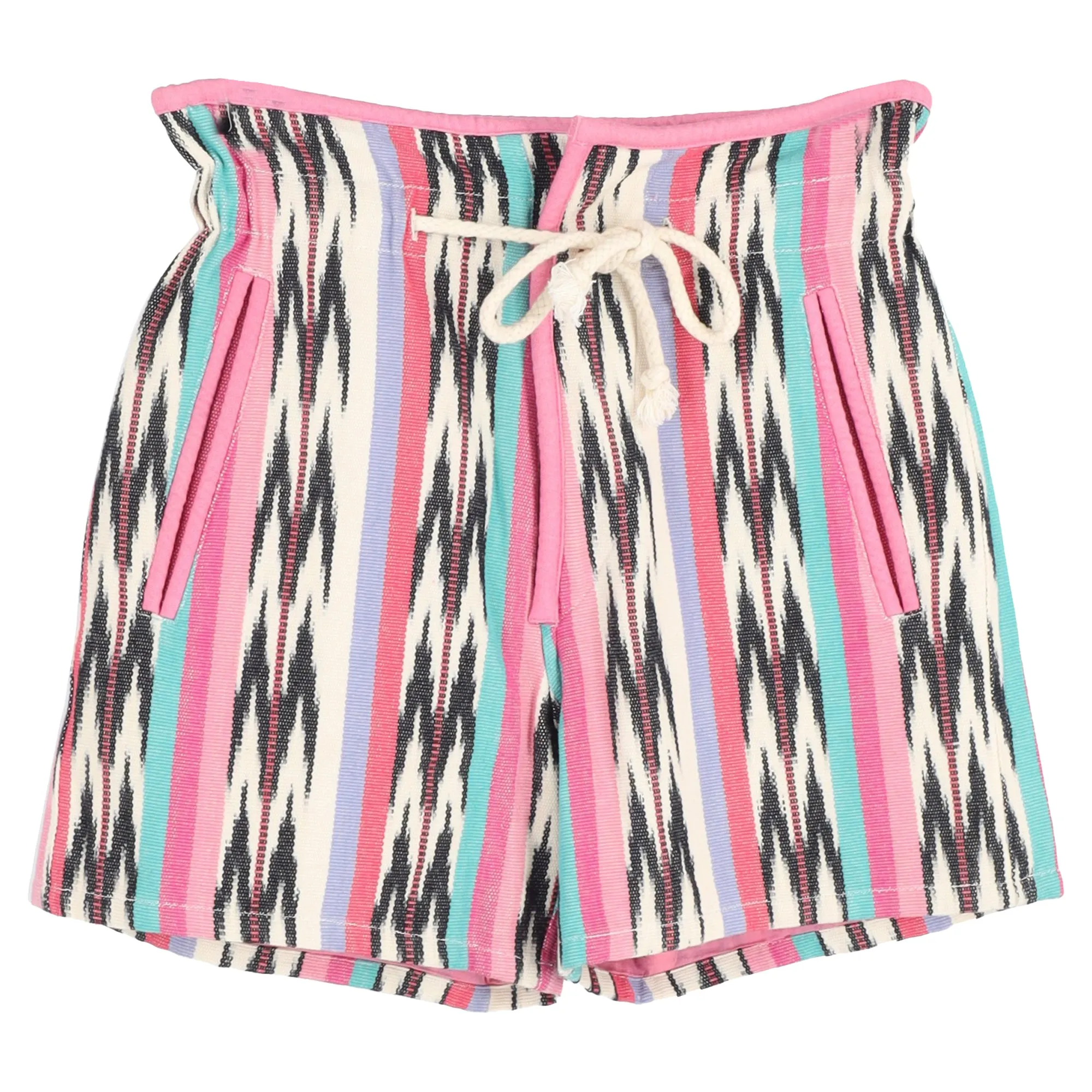 Isabel Marant toile Inima Ikat Jacquard Shorts in Pink Cotton