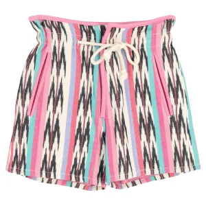 Isabel Marant toile Inima Ikat Jacquard Shorts in Pink Cotton