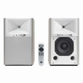 JBL 4305P Powered Bookshelf Loudspeaker System (White)
