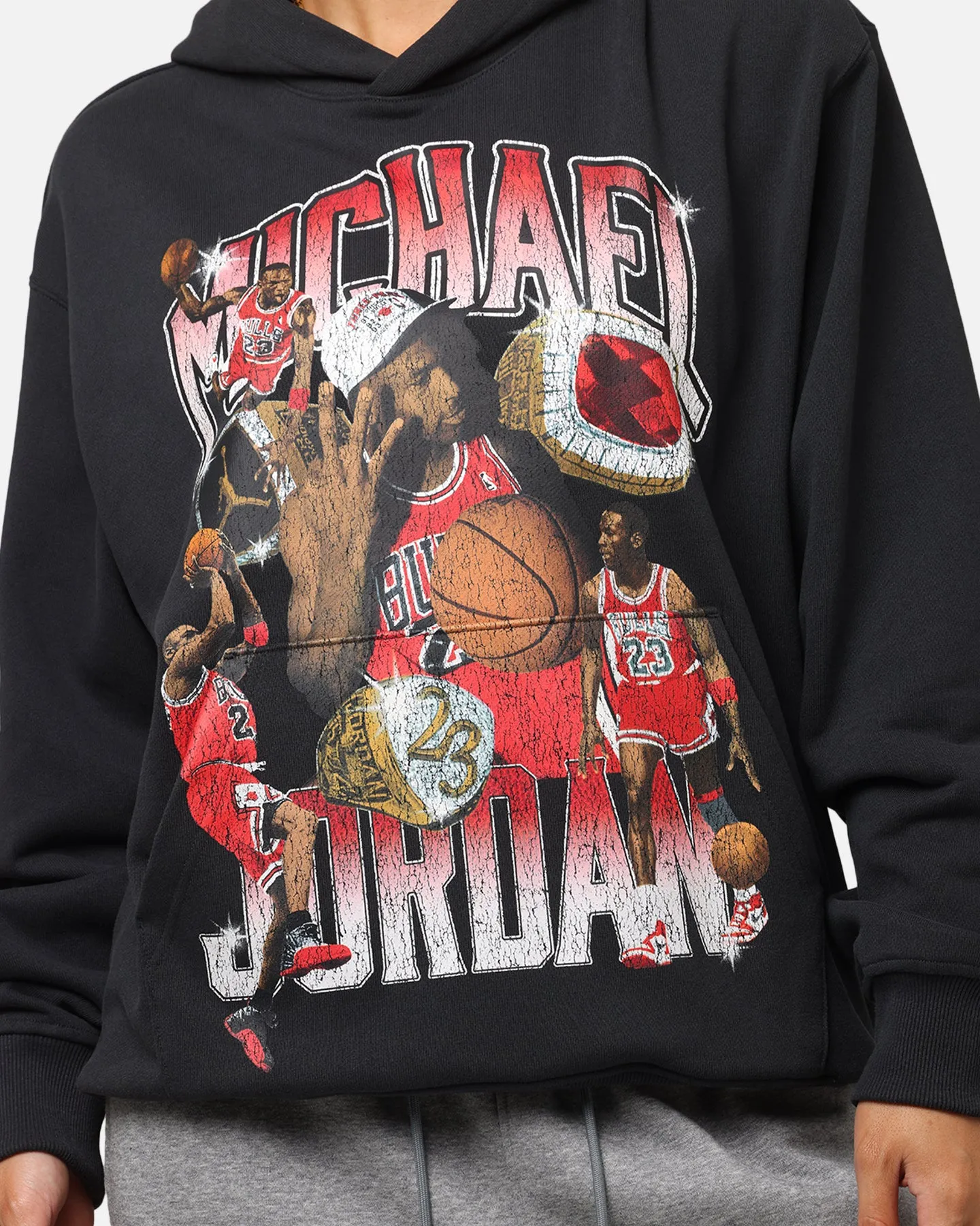 Jordan Jumpman Flight Graphic Fleece Pullover Hoodie Off Noir