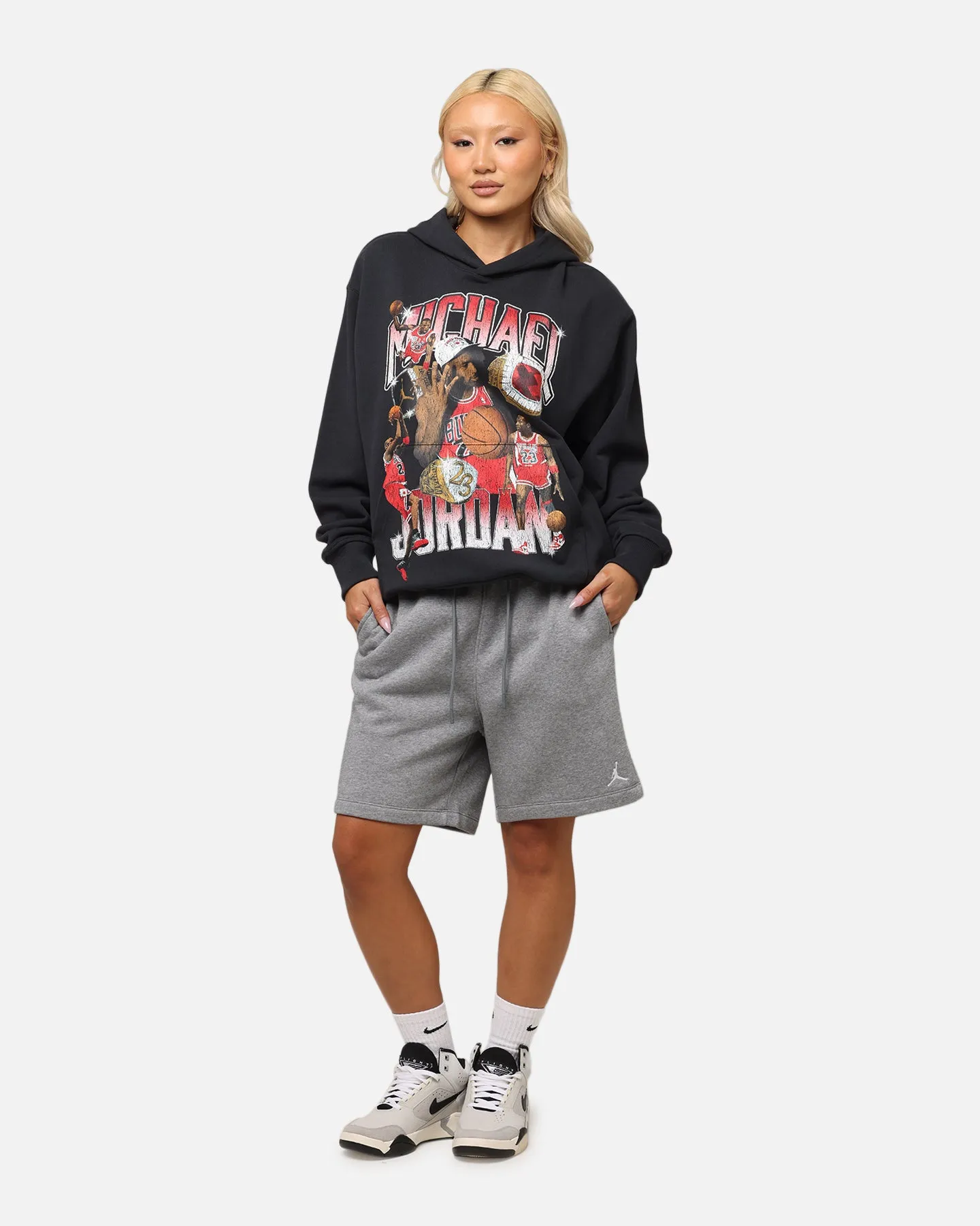 Jordan Jumpman Flight Graphic Fleece Pullover Hoodie Off Noir
