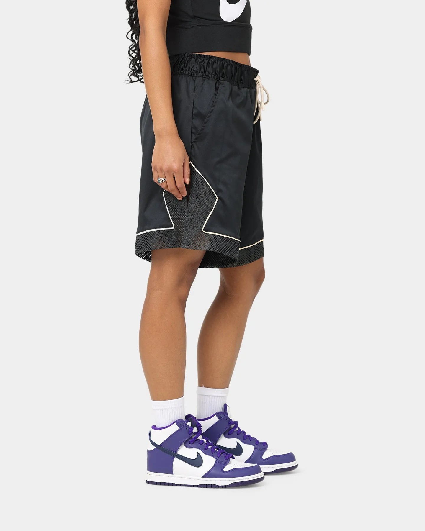Jordan Women's Essential Diamond Shorts Black/Dark Smoke Grey/Sanddrift