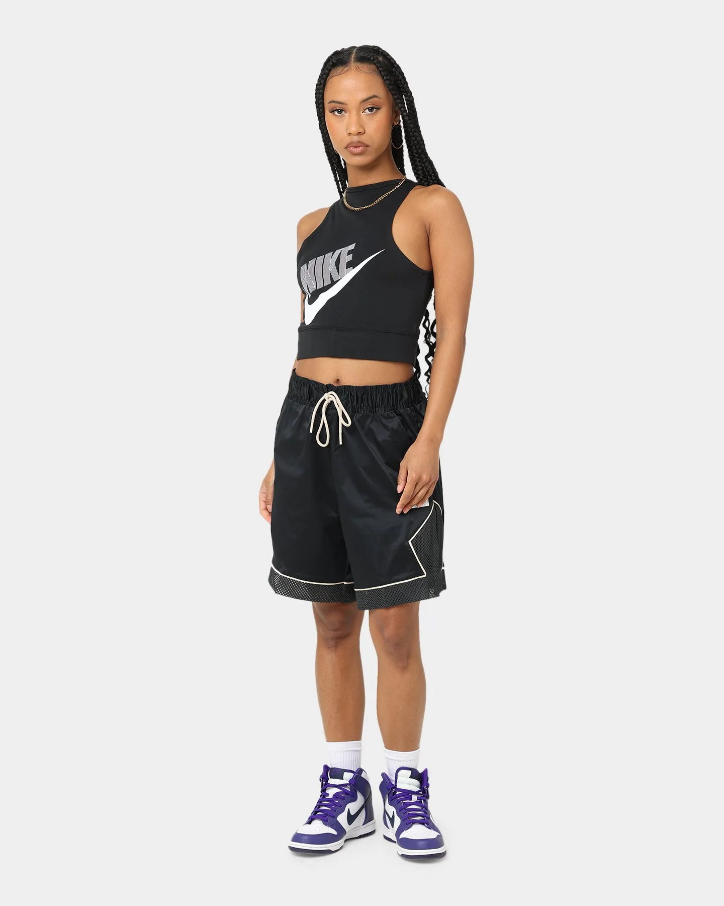 Jordan Women's Essential Diamond Shorts Black/Dark Smoke Grey/Sanddrift