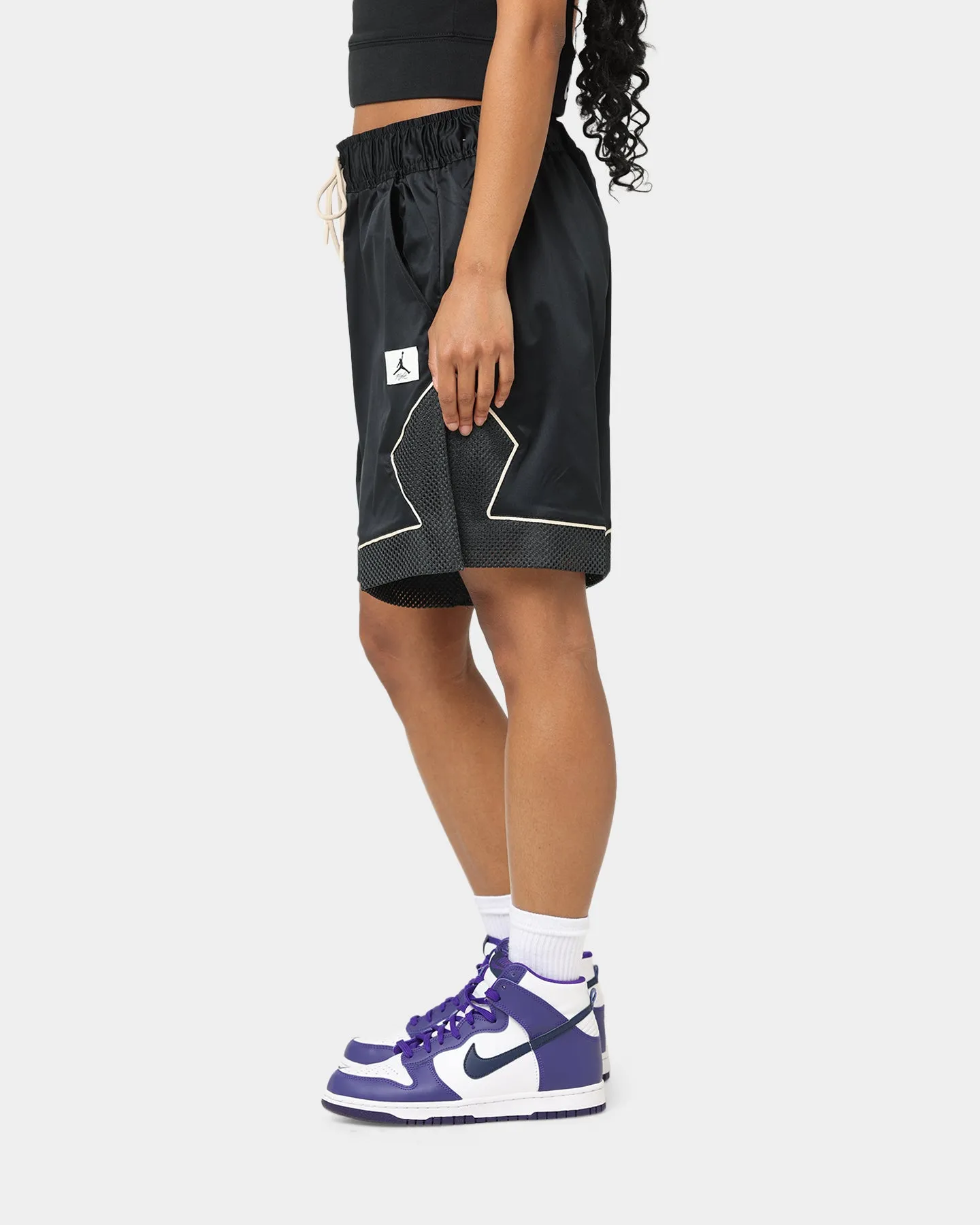 Jordan Women's Essential Diamond Shorts Black/Dark Smoke Grey/Sanddrift