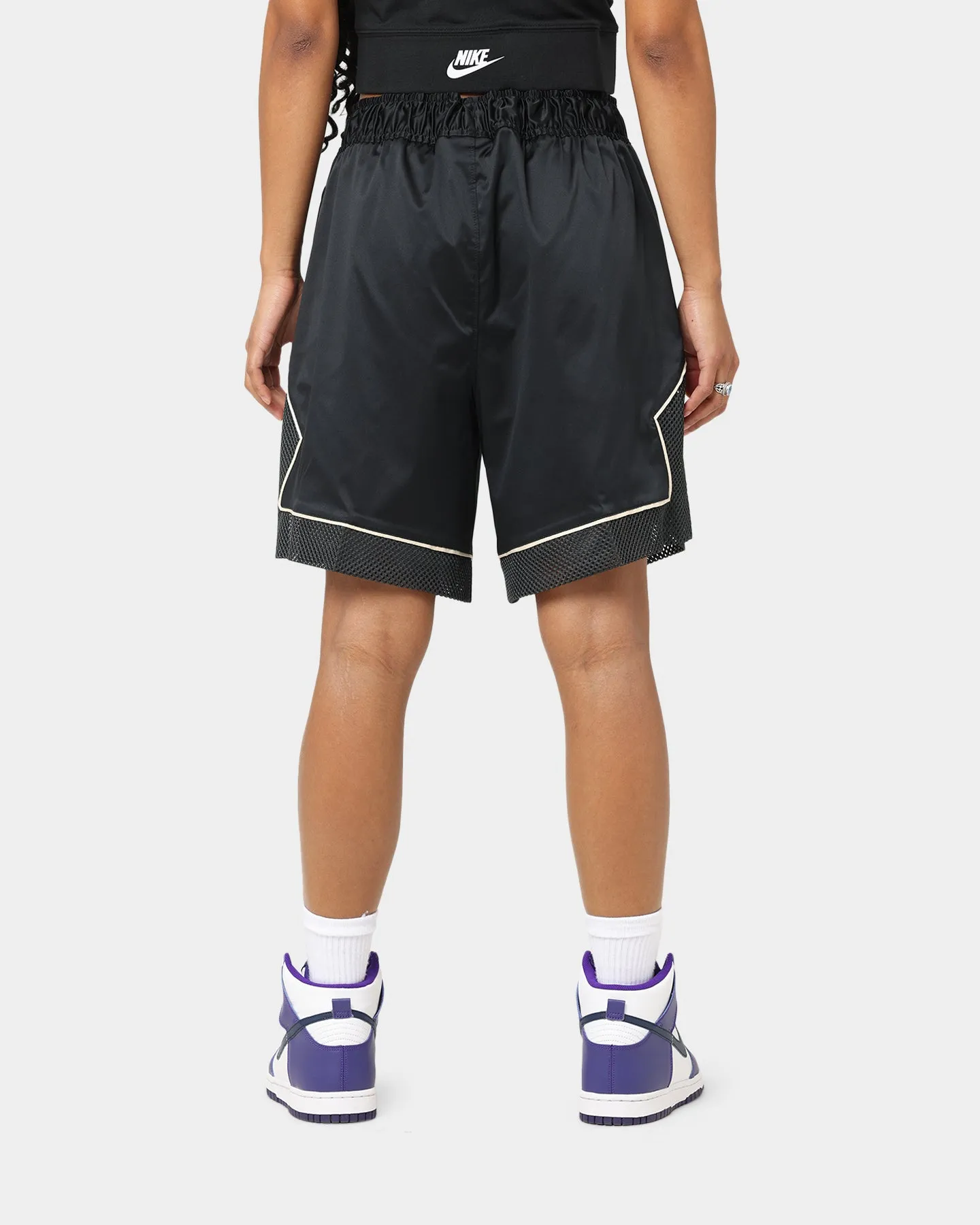 Jordan Women's Essential Diamond Shorts Black/Dark Smoke Grey/Sanddrift