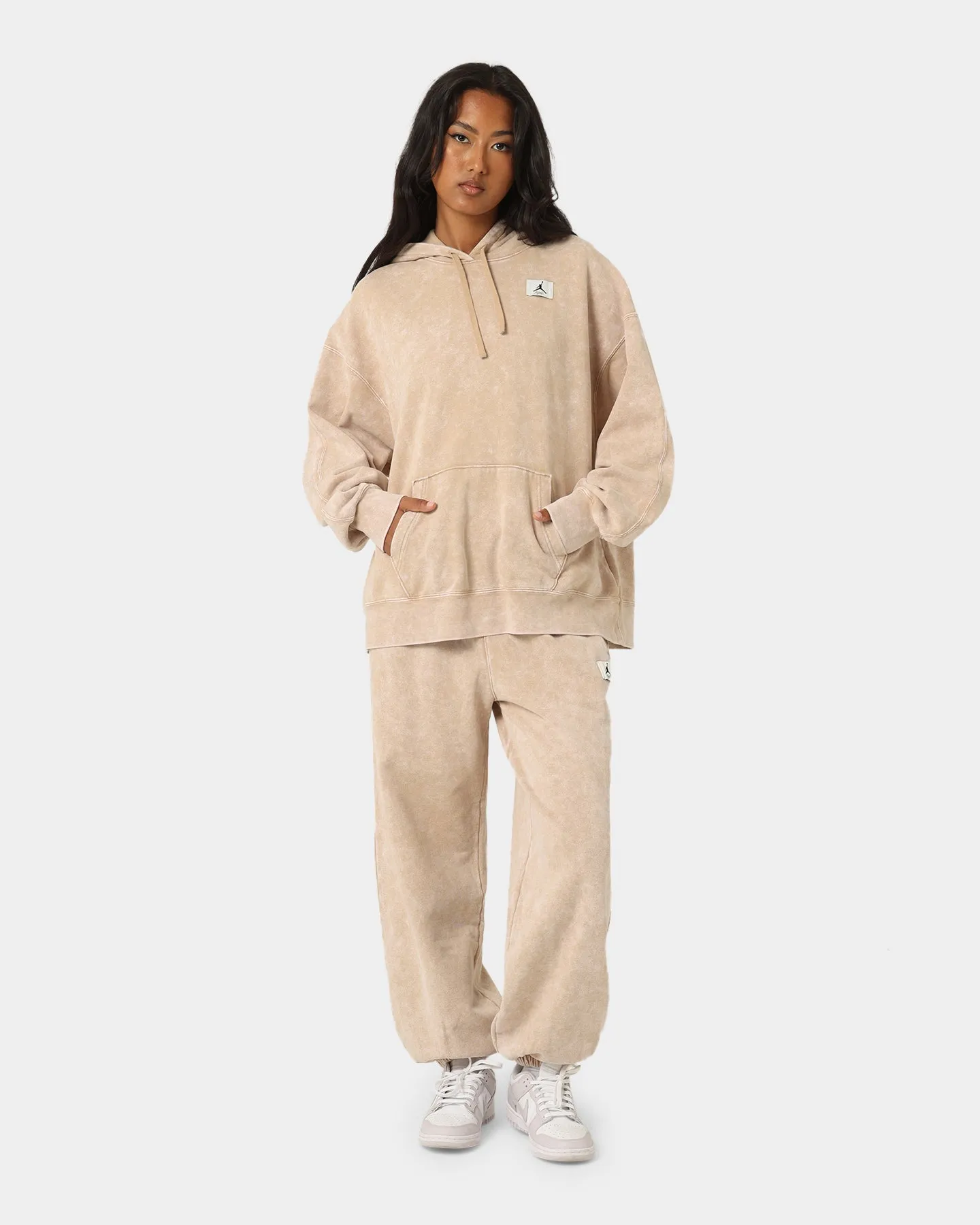 Jordan Women's Flight Fleece Washed Hoodie Desert