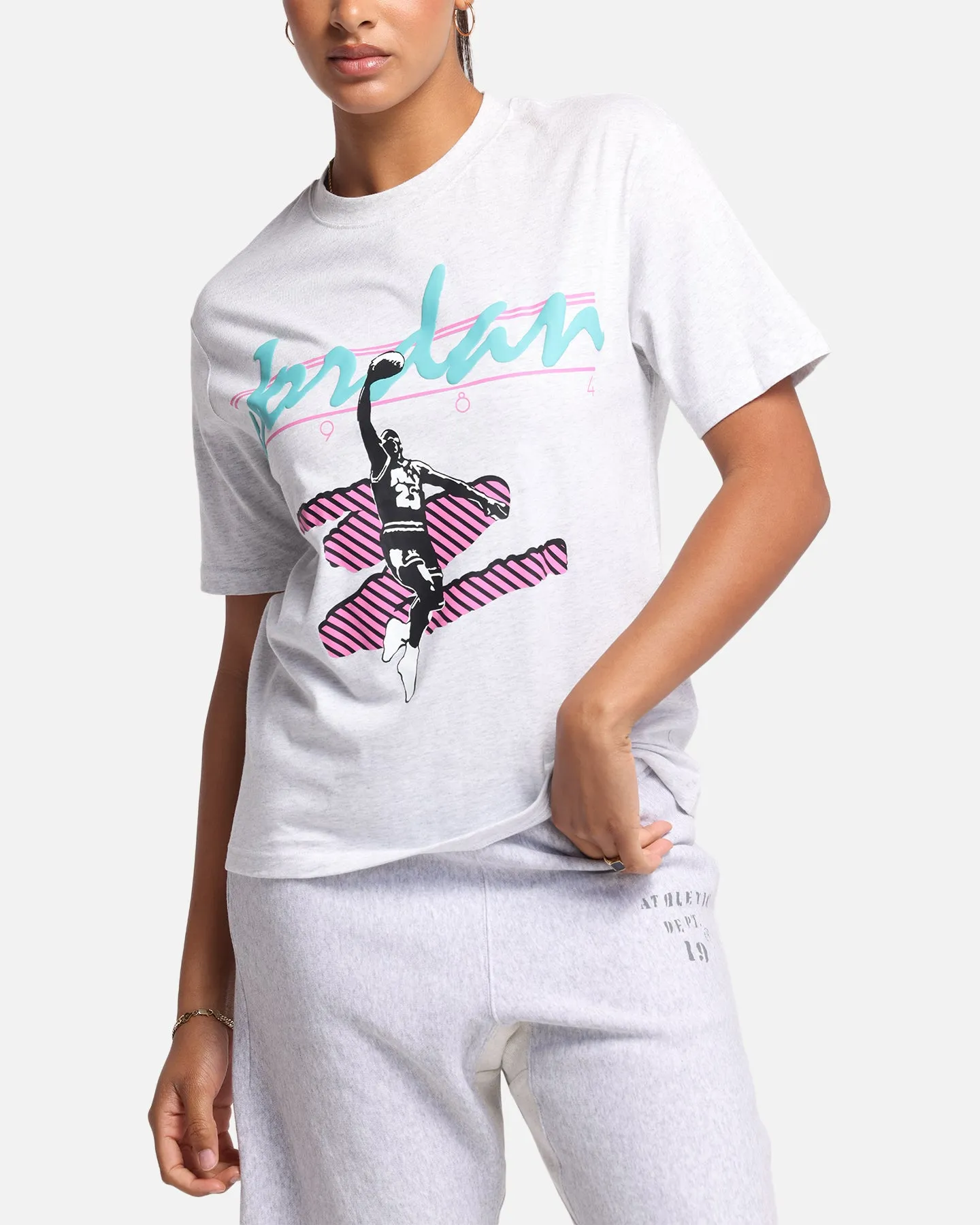 Jordan Women's MVP Graphic T-Shirt Birch Heather