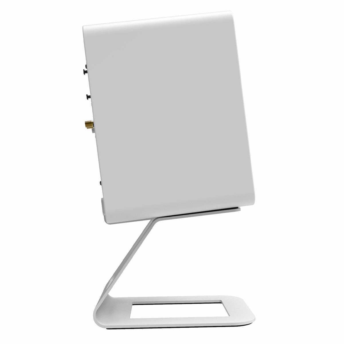Kanto YU6 Powered Bookshelf Speakers (Matte White) with SE6 Elevated Desktop Speaker Stands (White)