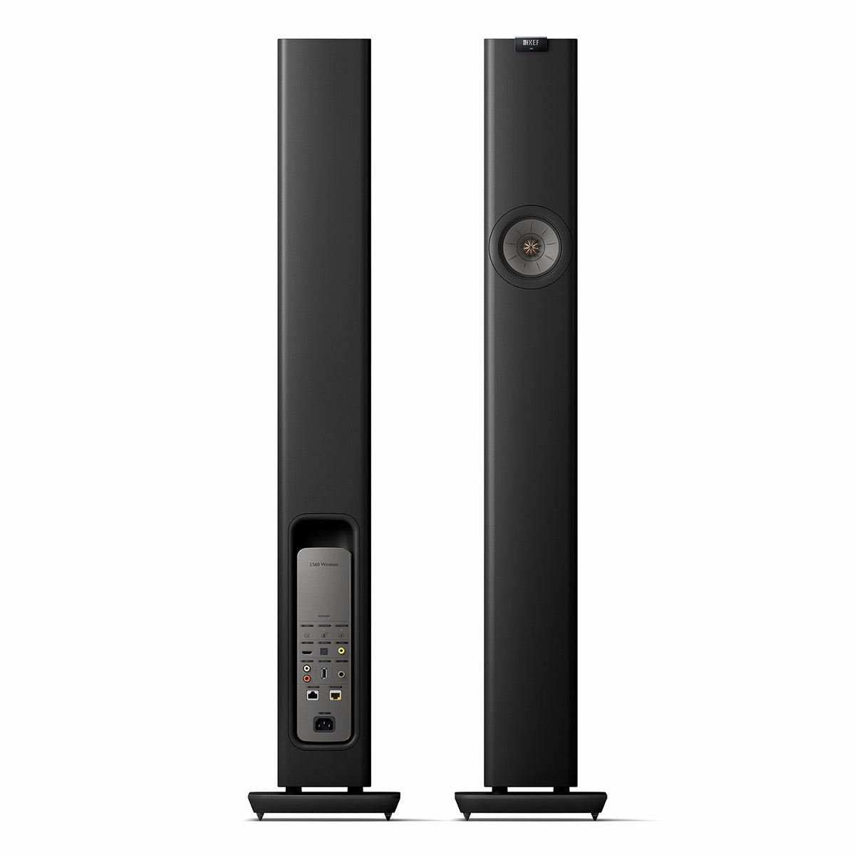 KEF LS60W Wireless Floorstanding Speakers - Pair (Carbon Black)