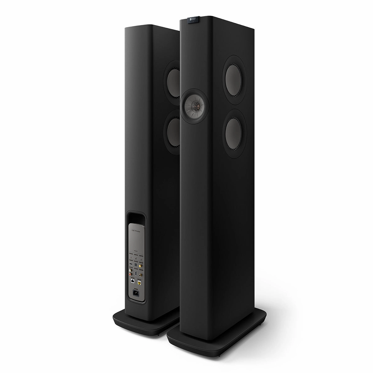 KEF LS60W Wireless Floorstanding Speakers - Pair (Carbon Black)