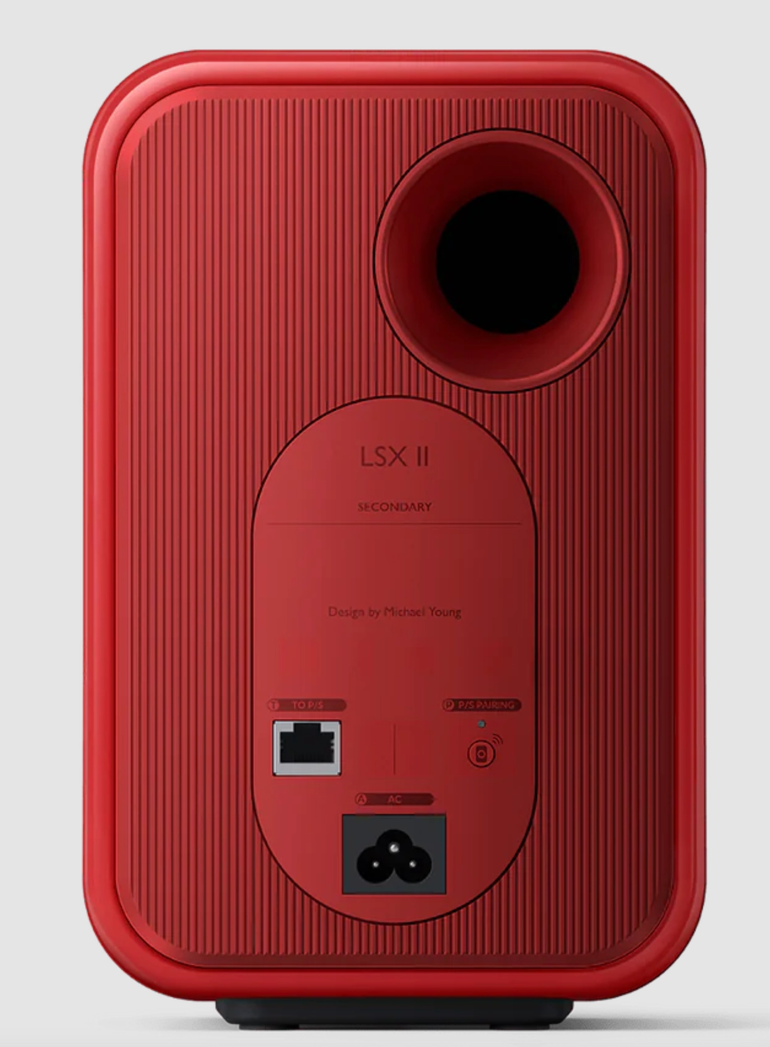 KEF LSX II Wireless Powered Bookshelf Speakers (pair) in Lava Red