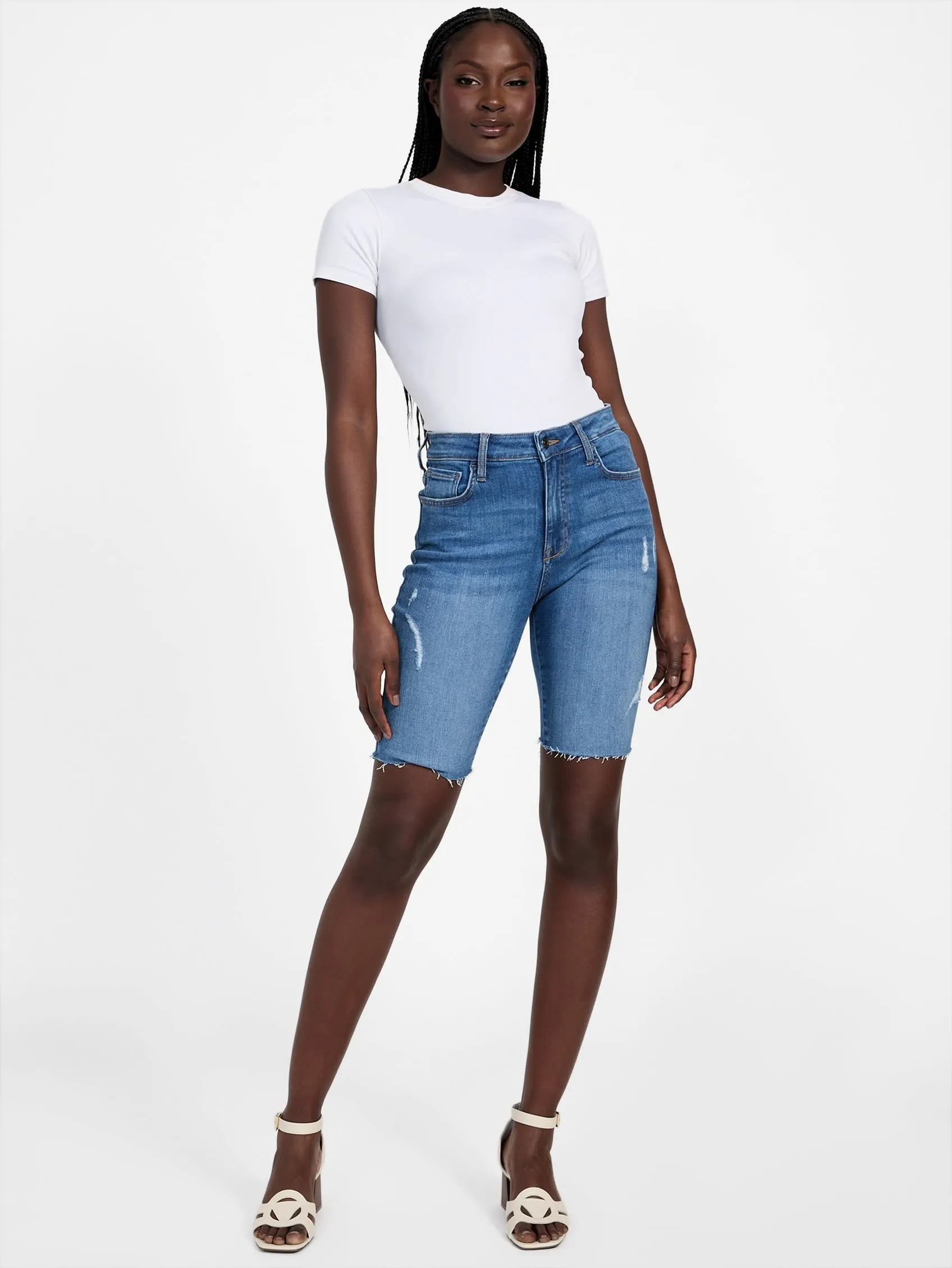 Keira High-Rise Bermuda Shorts