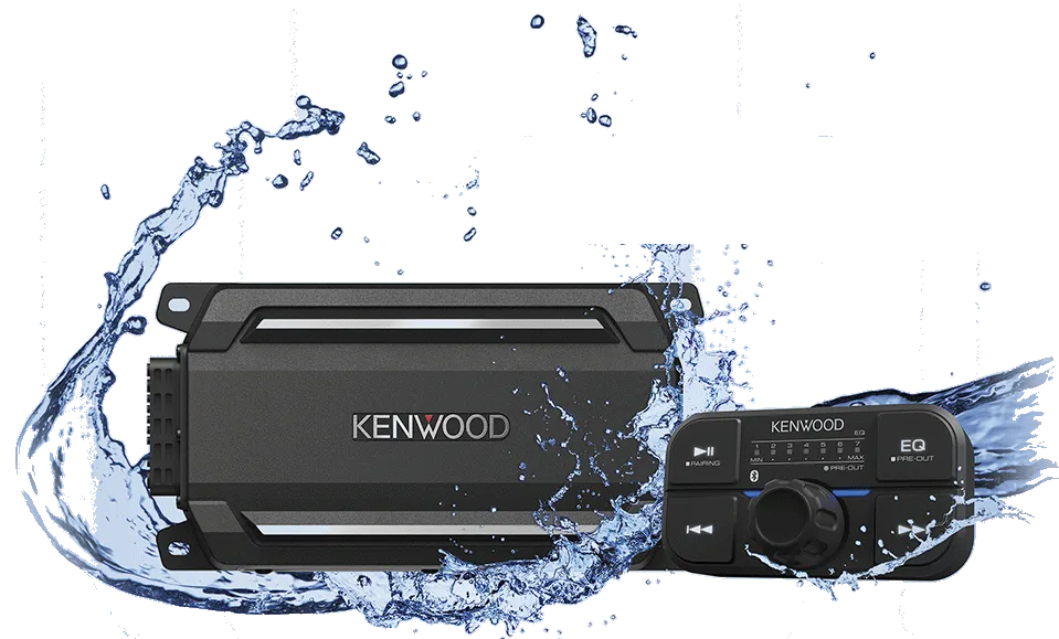 Kenwood KAC-M5024BT Waterproof 4 Channel 300W Micro Power Amp with Bluetooth Control