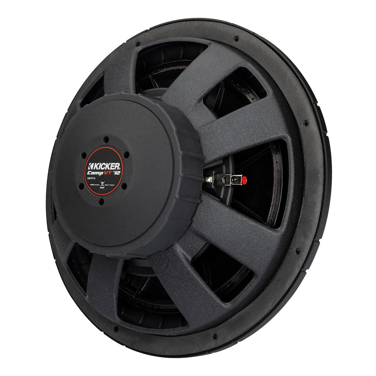 Kicker 52CVT124 12" CompVT Slim 4-Ohm Subwoofer
