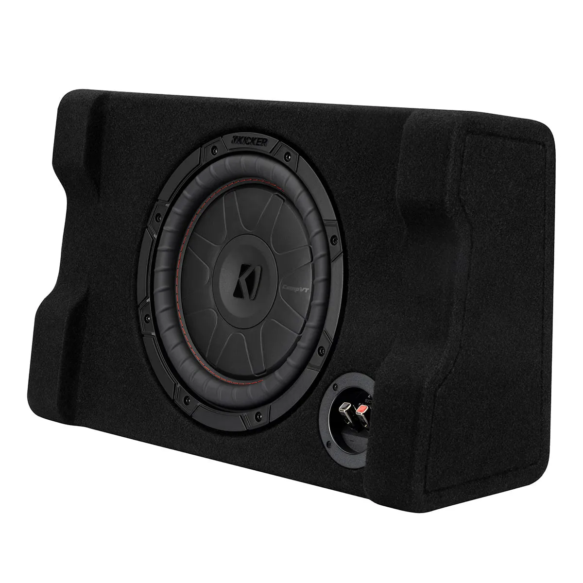 Kicker 52CVTDF102 10" 2-Ohm Subwoofer in Down Firing Enclosure