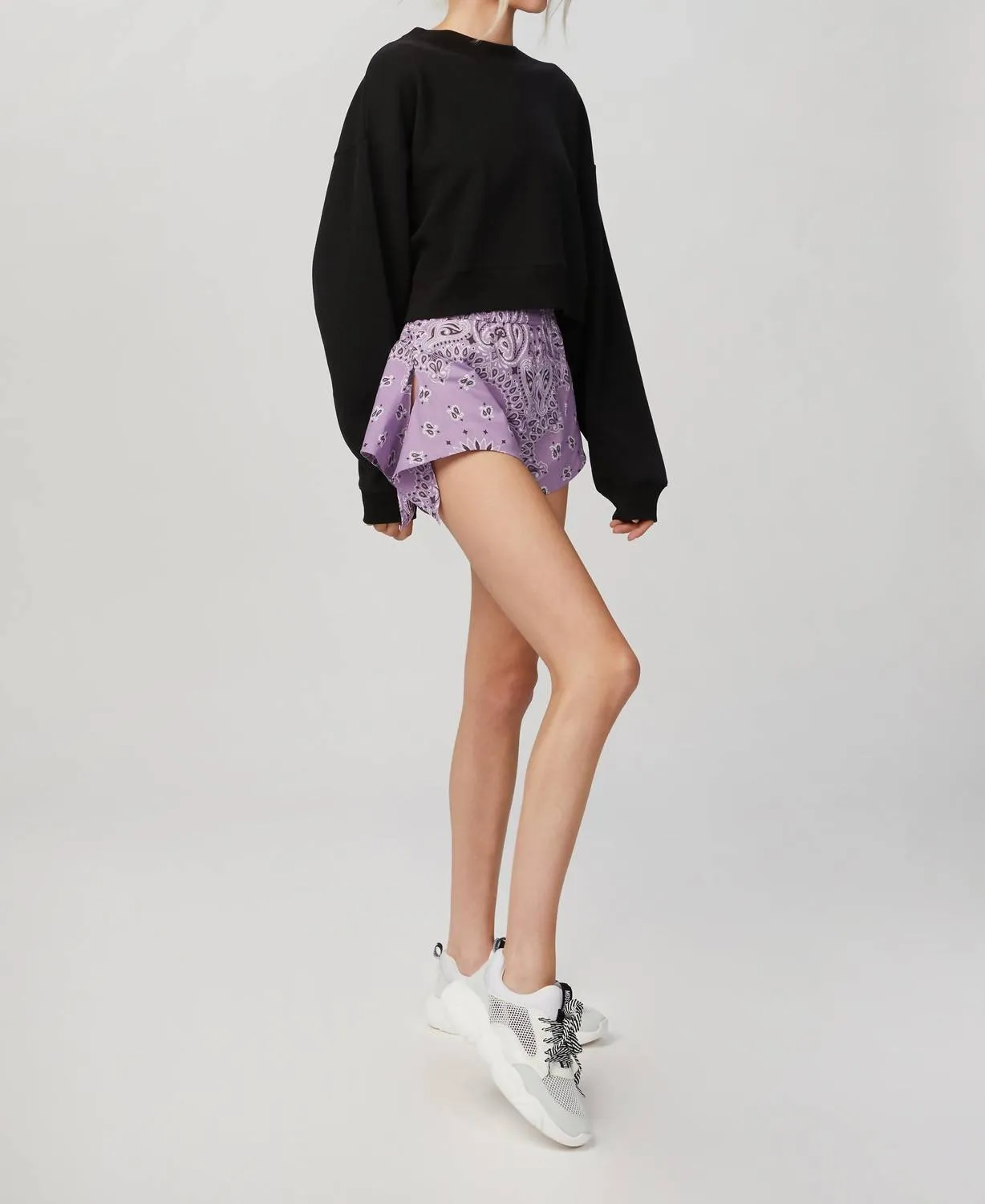 Knot Shorts In Lilac