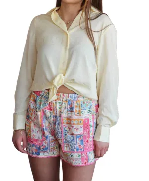Lady Printed Short In Pink