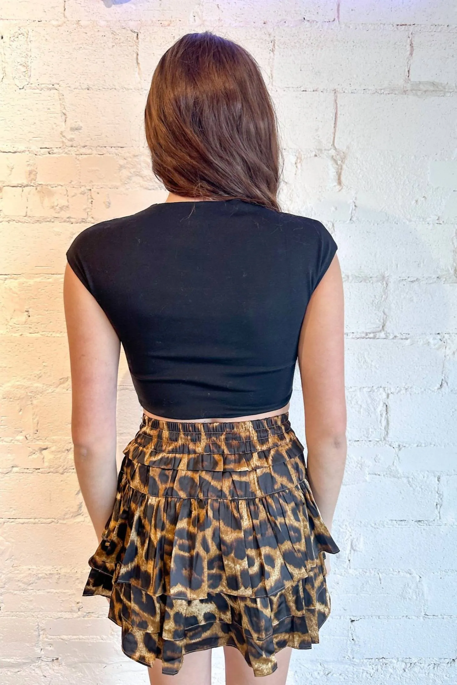 Leopard Ruffle Skort