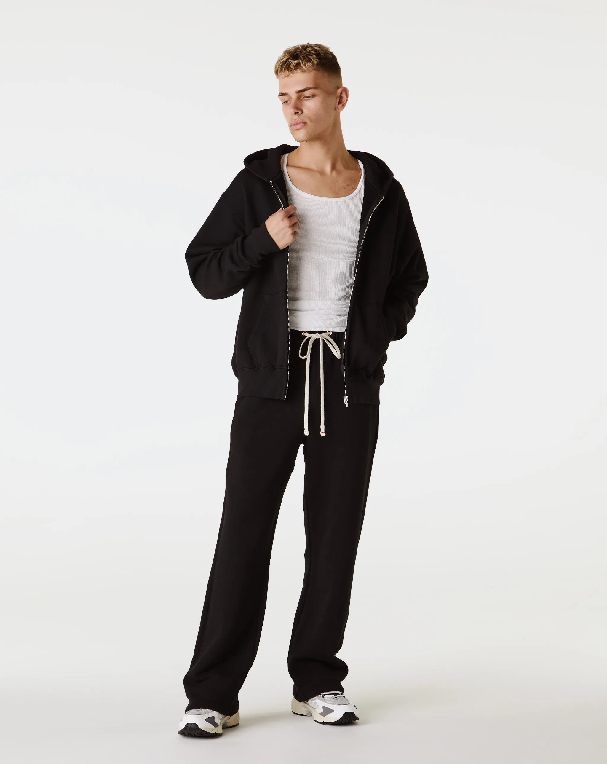 Les Tien Cropped Zip Hoodie