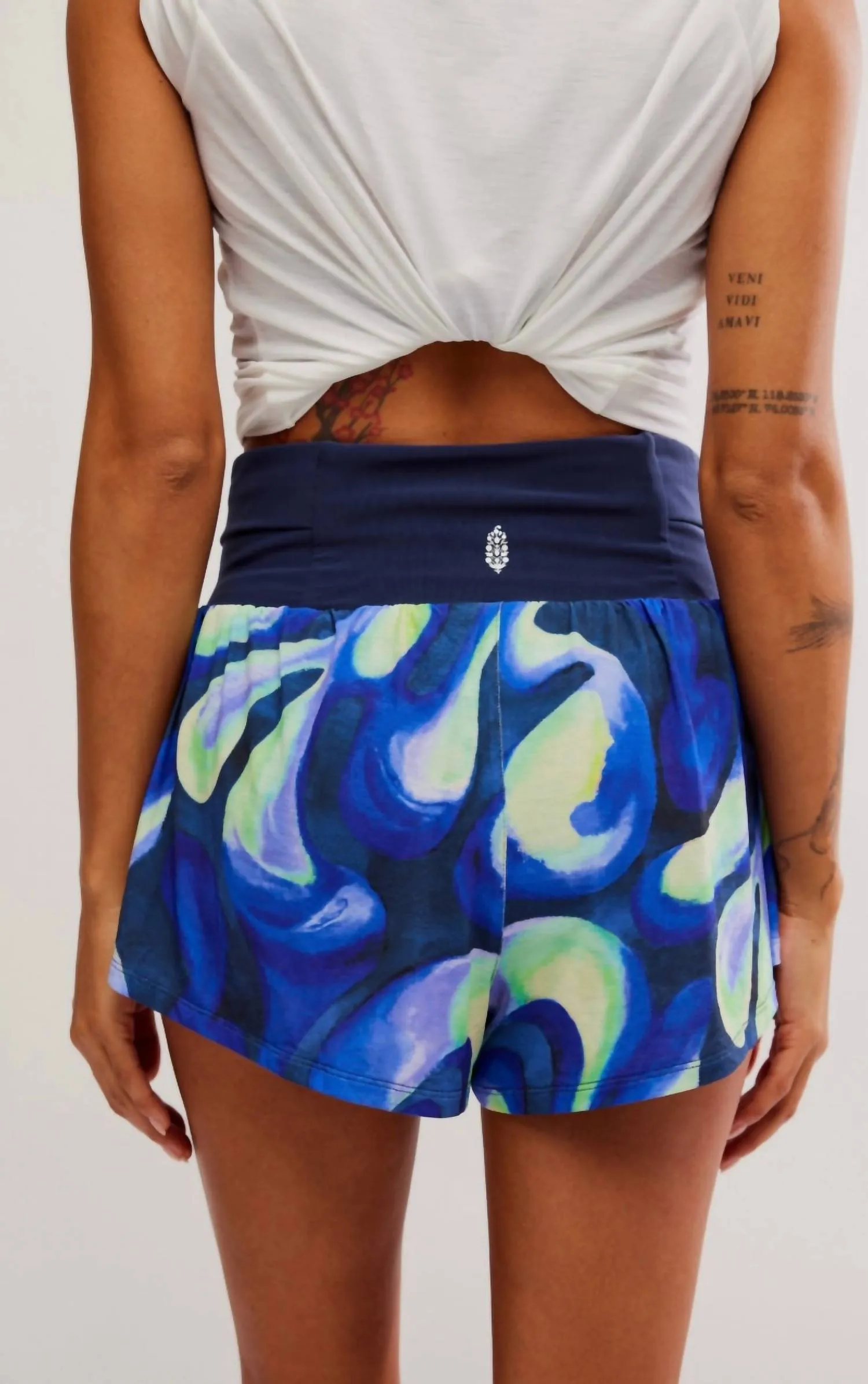 Light As Air Printed Run Short In Grisaille Combo