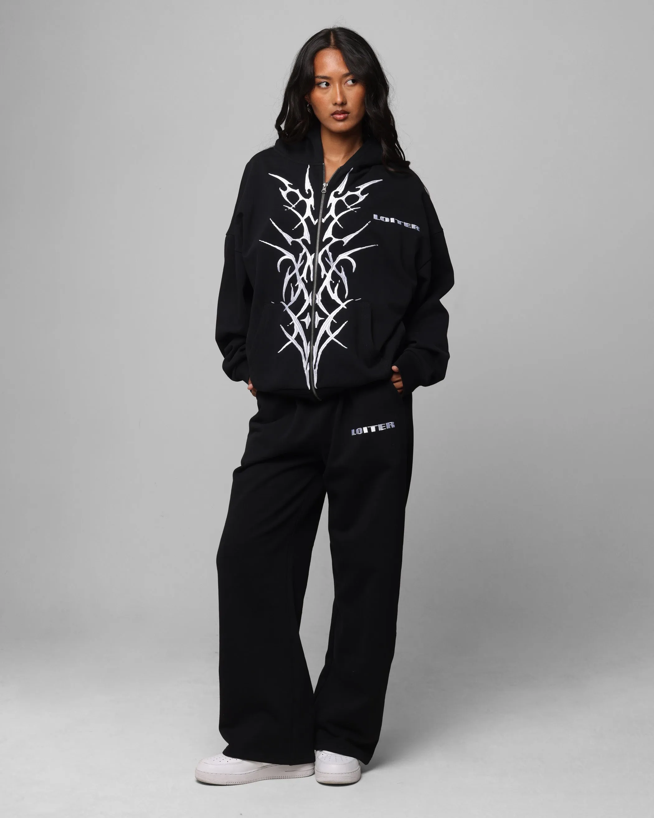 Loiter Blood Born Zip Hoodie Black