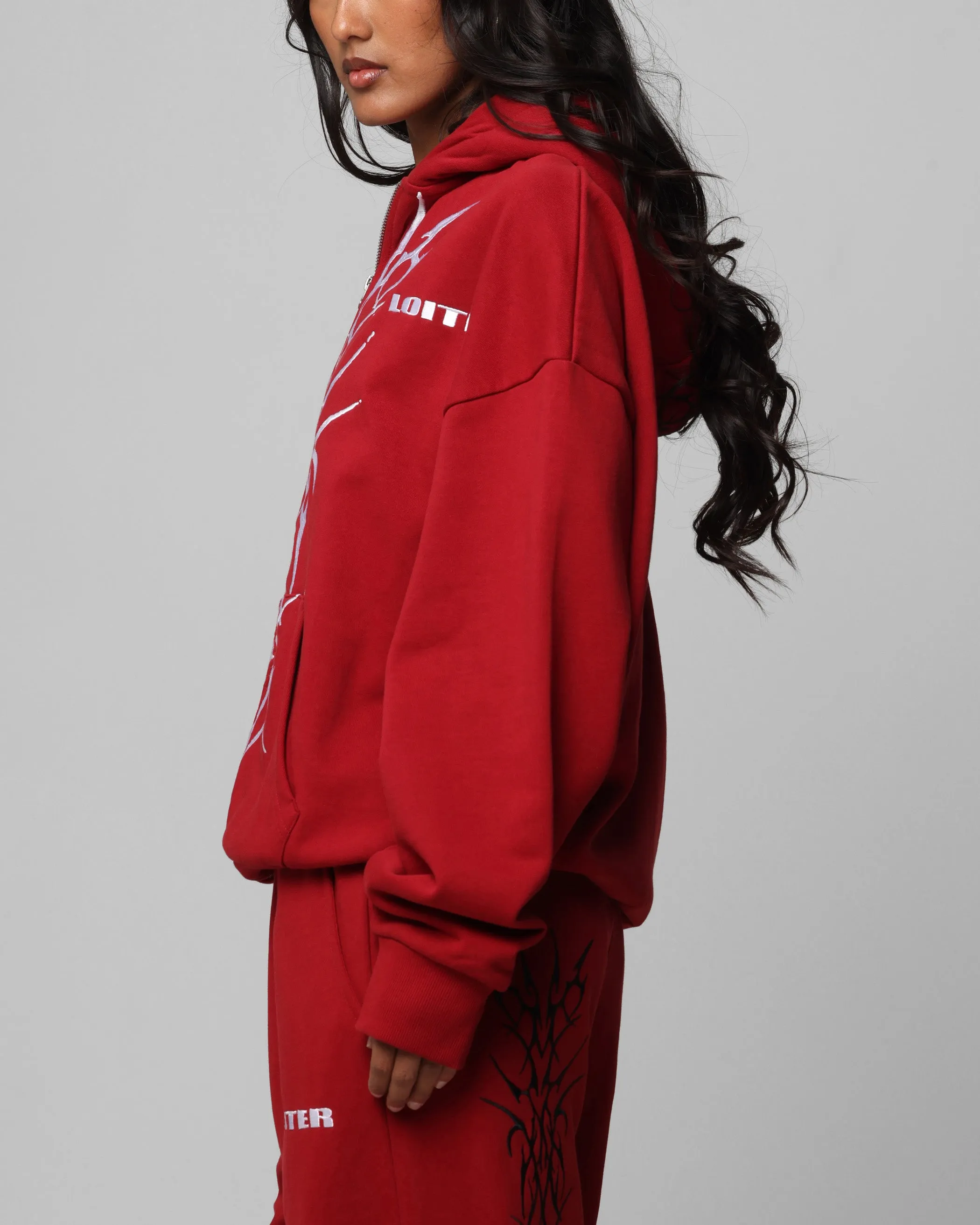 Loiter Blood Born Zip Hoodie Burgandy
