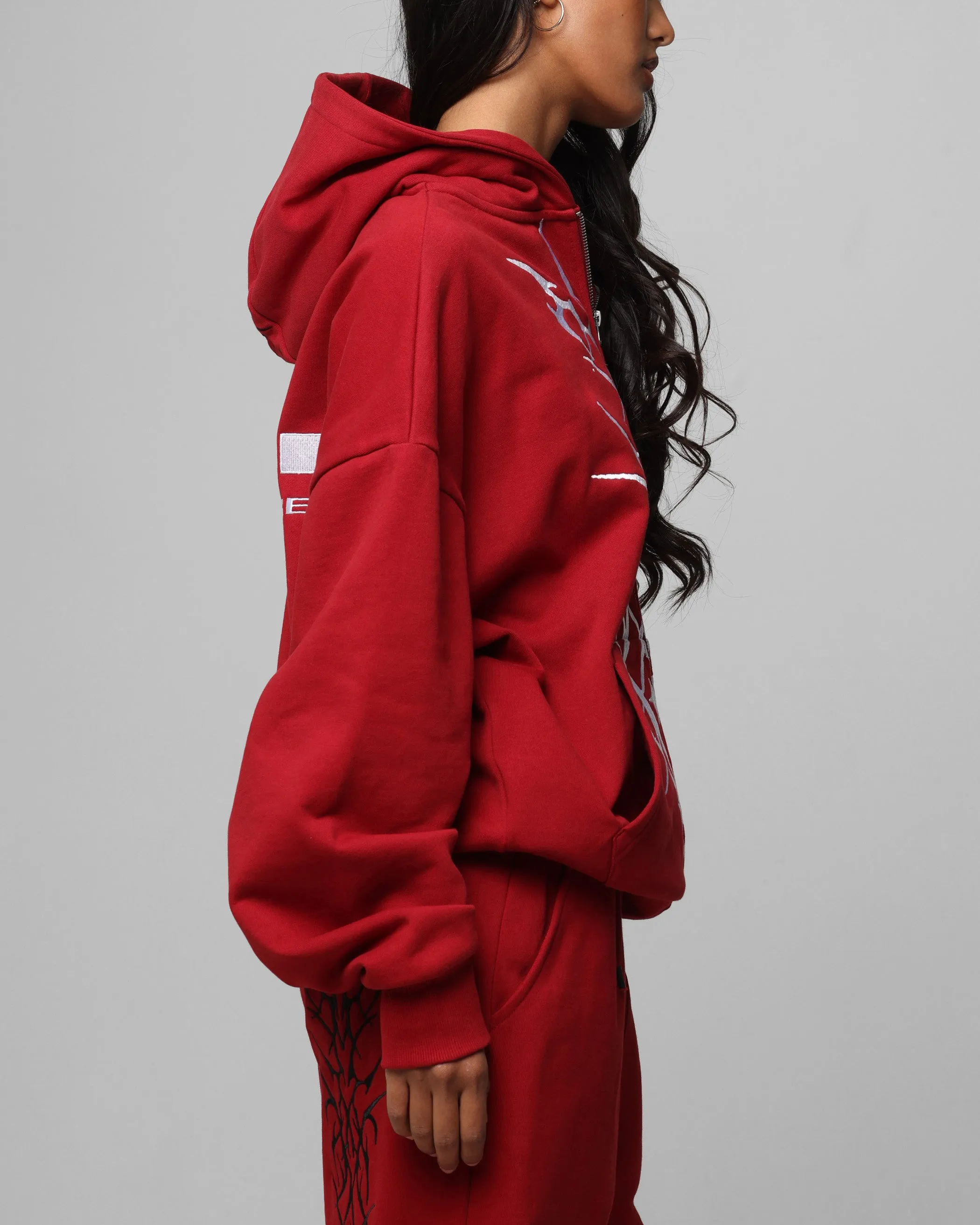 Loiter Blood Born Zip Hoodie Burgandy