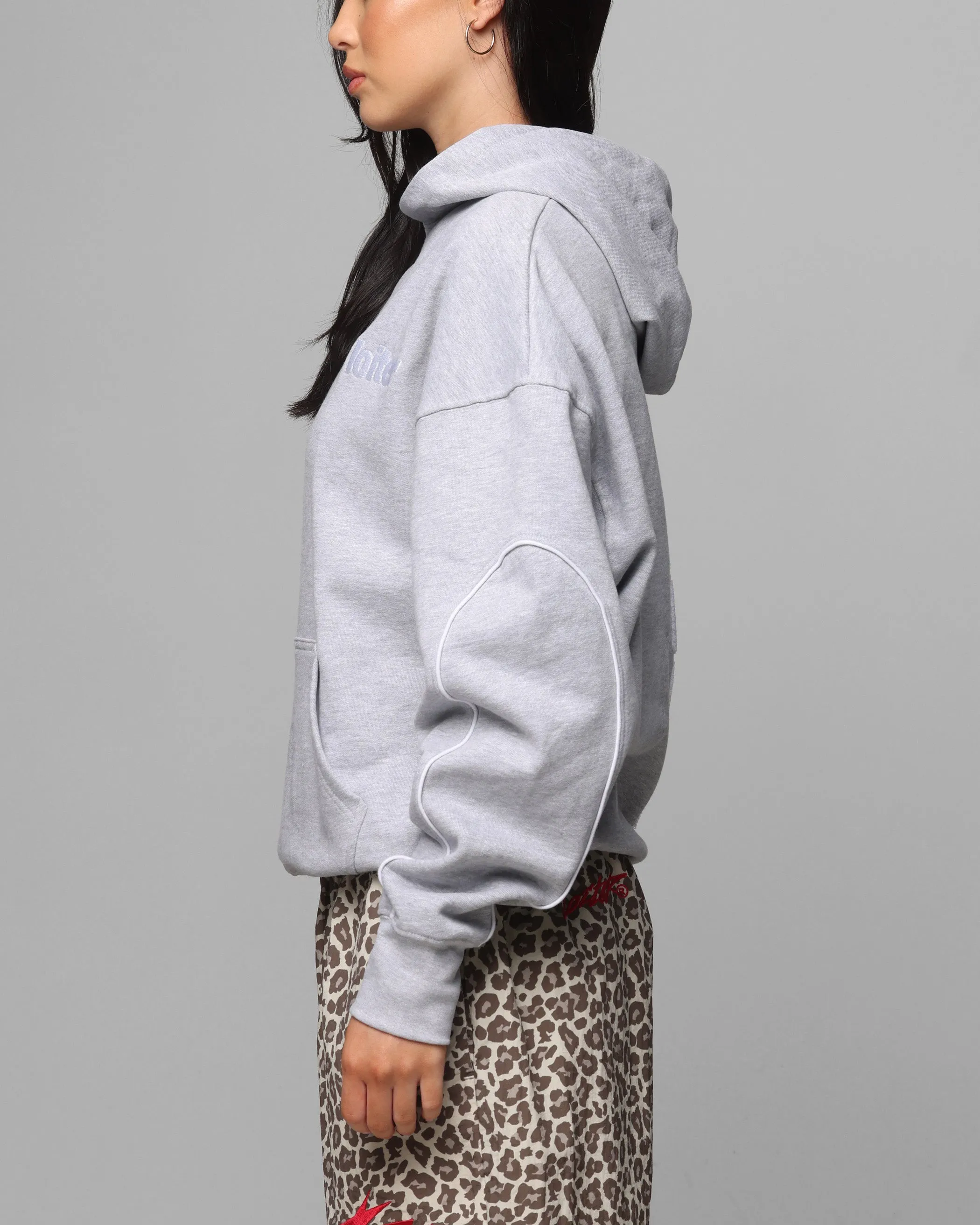 Loiter Pin Line Premium Hoodie Grey Marle
