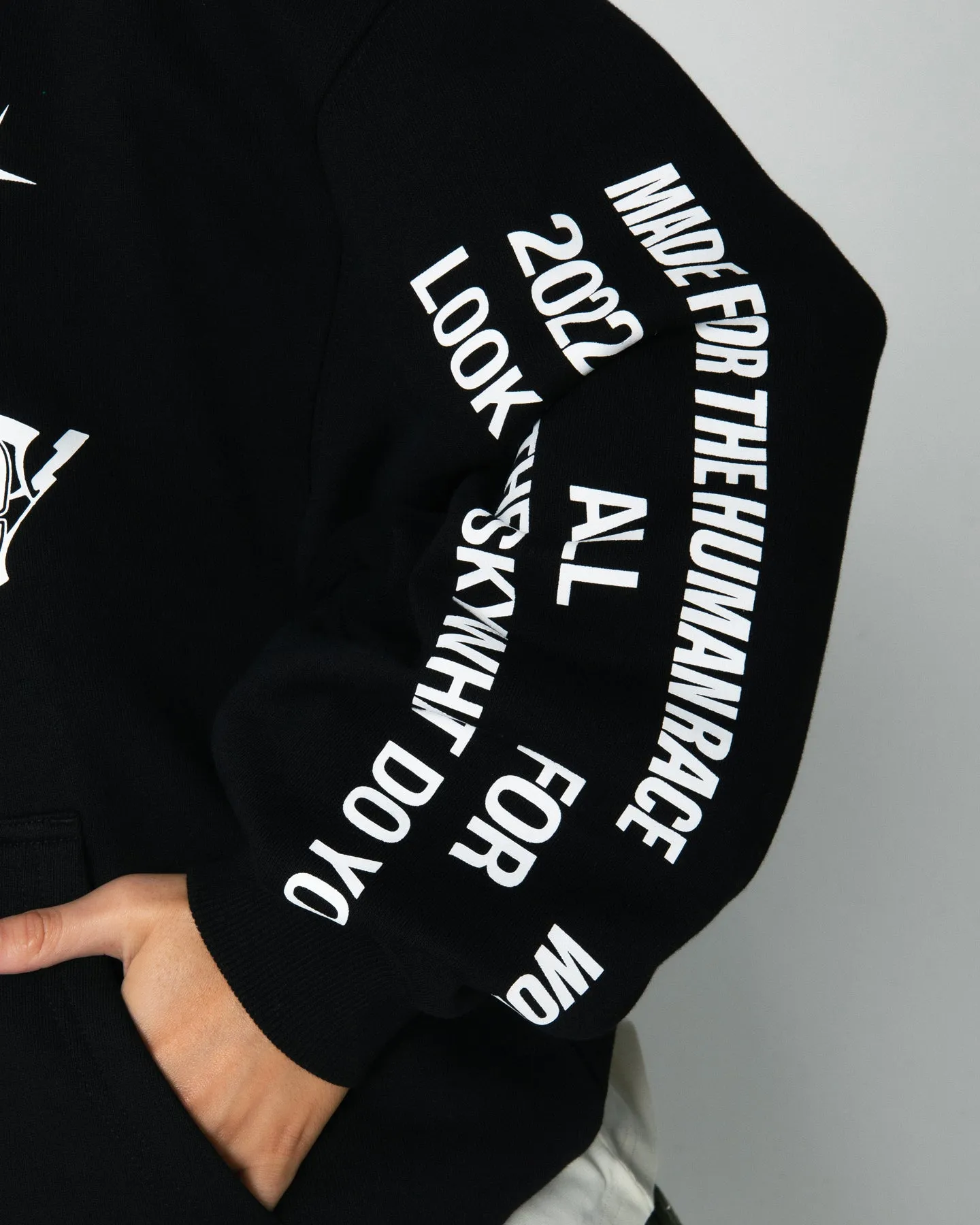 Loiter Rave Zip Hoodie Black