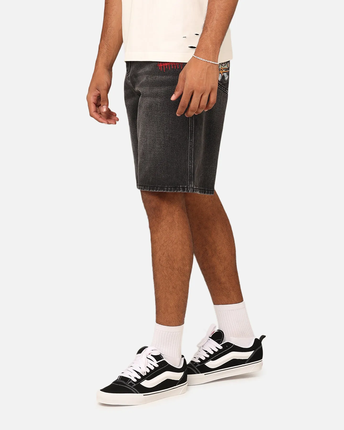 Loiter Sk8 Jorts Washed Black