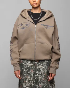 Loiter Solar Zip Hoodie Brown