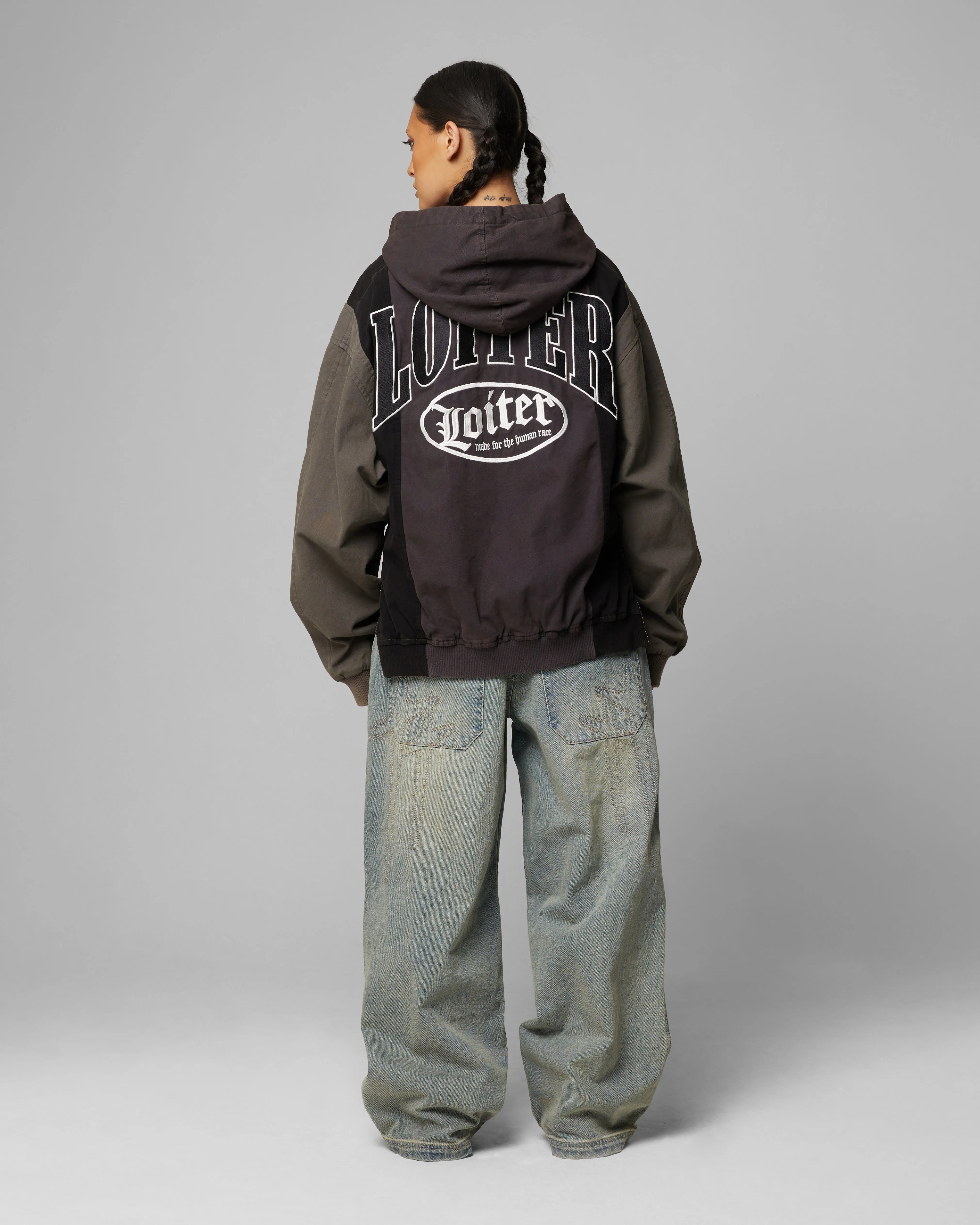 Loiter Splinter Hoodie Black/Charcoal